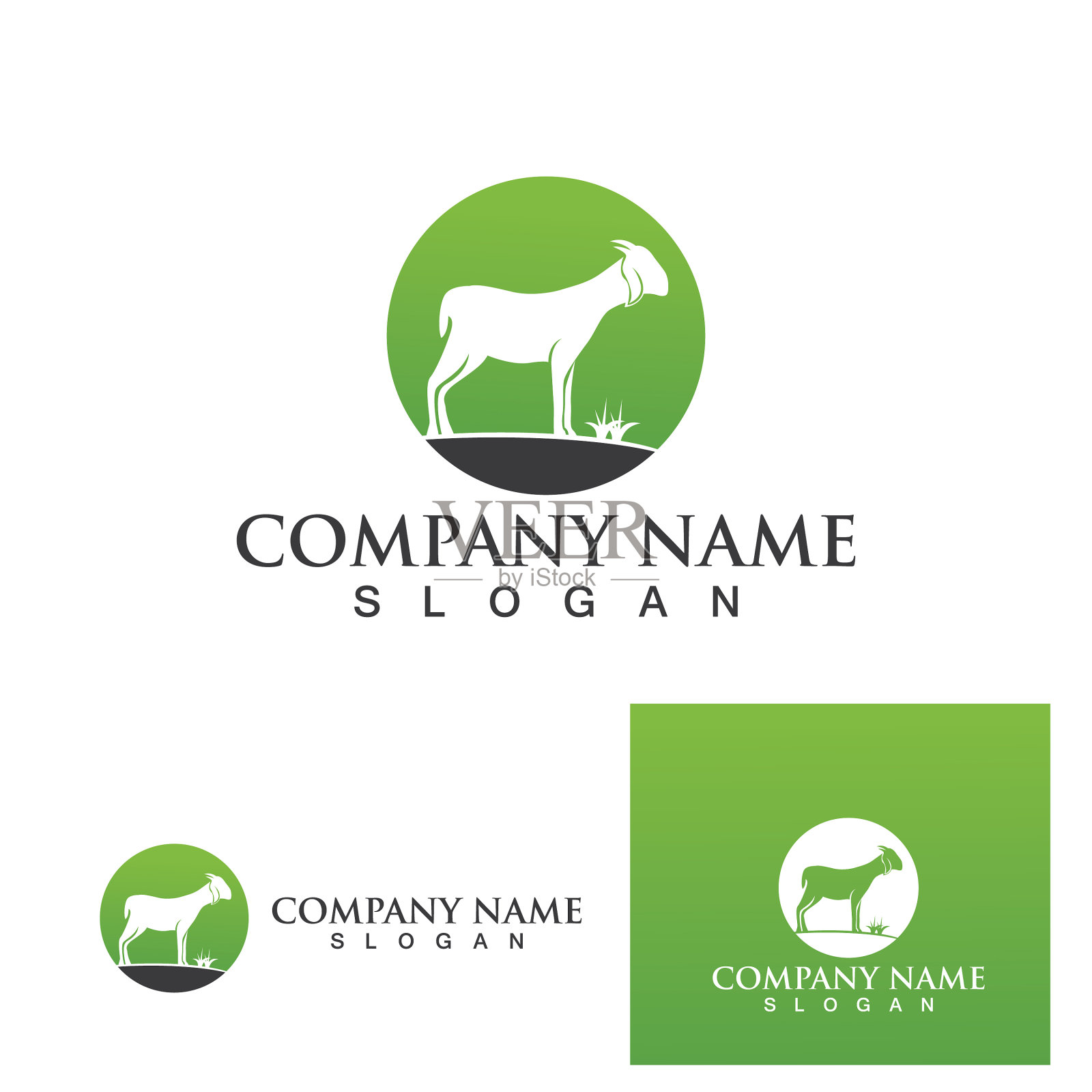 山羊logo模板图标插画图片素材