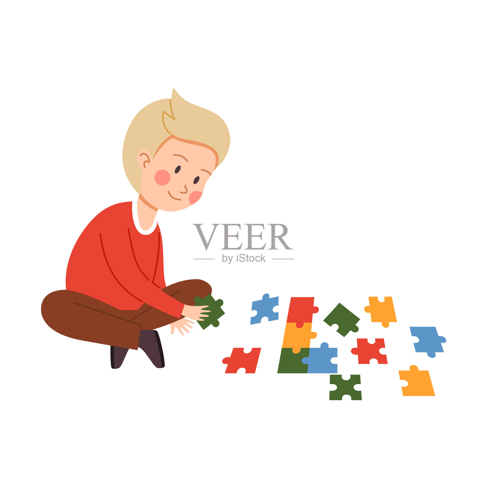 平面卡通人物插画图片素材