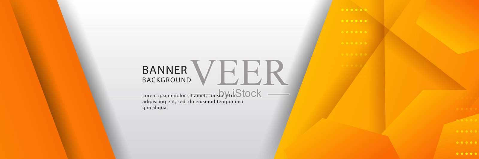 现代梯度橙和黄色抽象旗帜插画图片素材