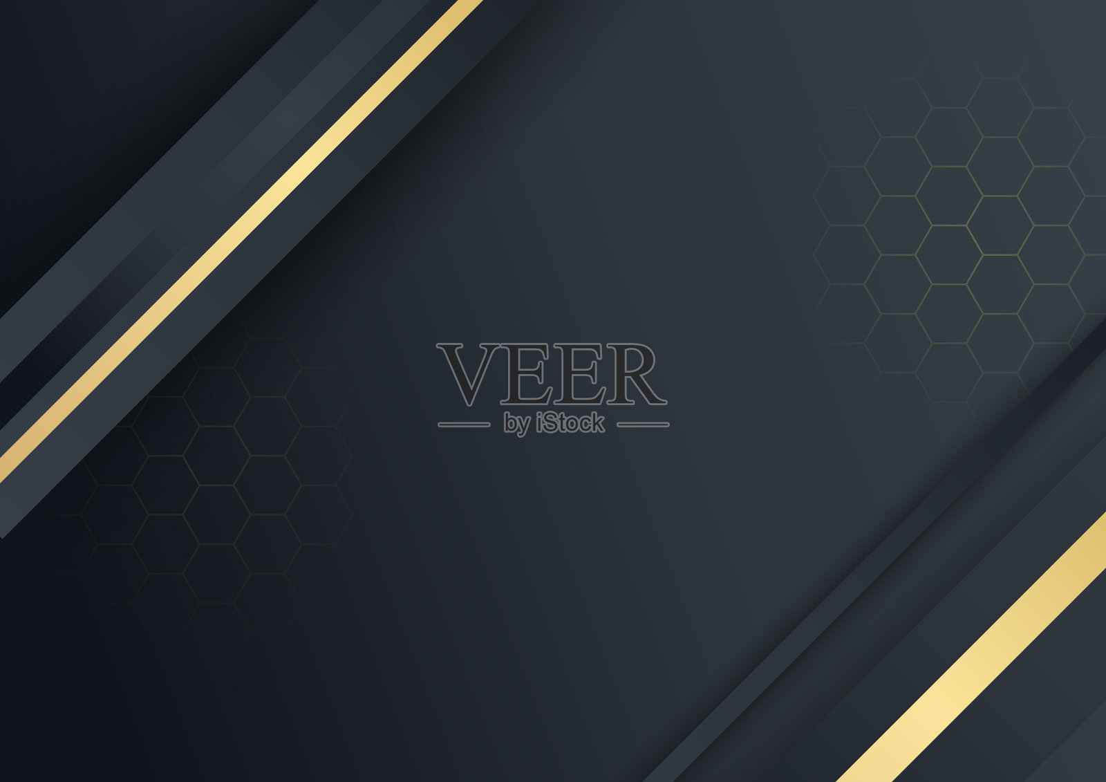 优雅的海军蓝黑金背景与重叠插画图片素材