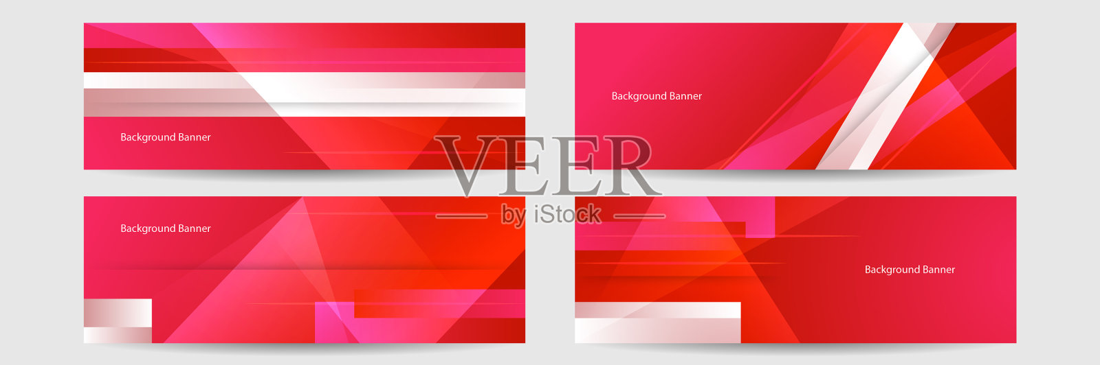 现代红色抽象旗帜背景插画图片素材