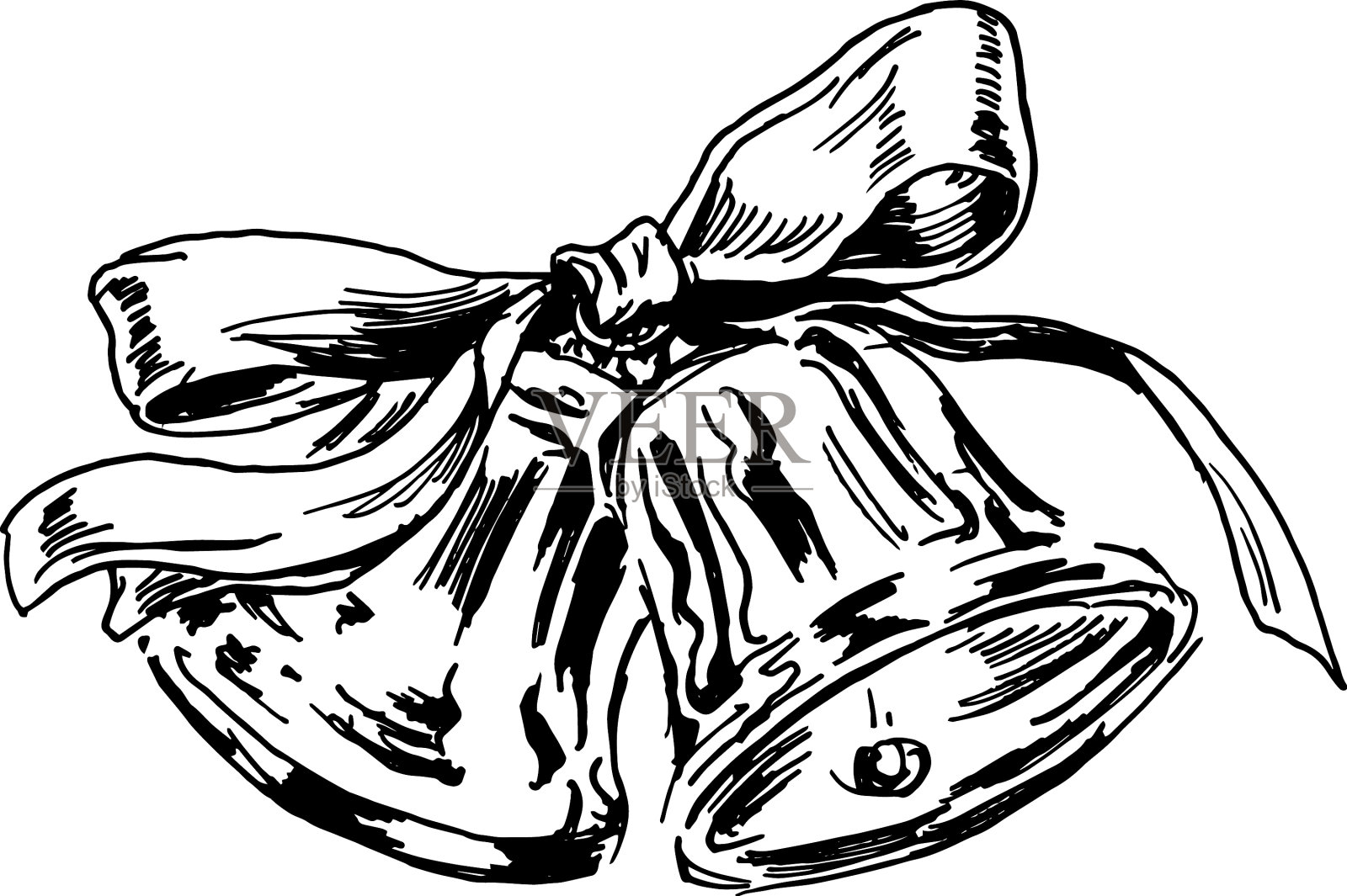 圣诞钟声手绘图设计元素图片