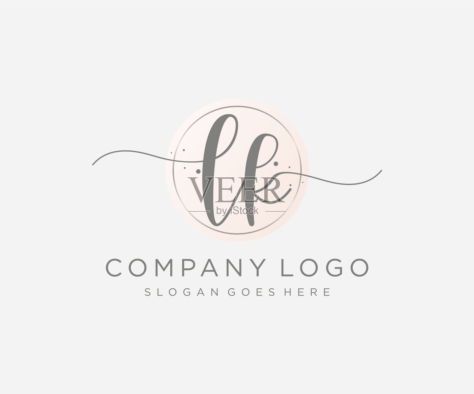 最初的lk女性标志可用于自然沙龙插画图片素材