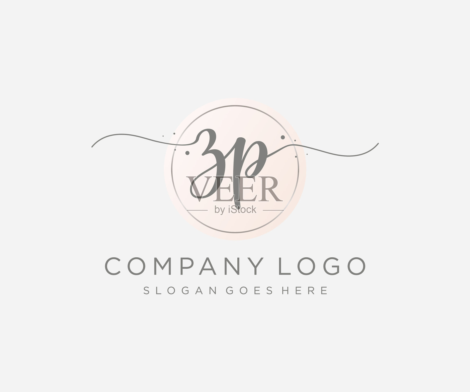 最初的zp女性标志可用的自然沙龙插画图片素材