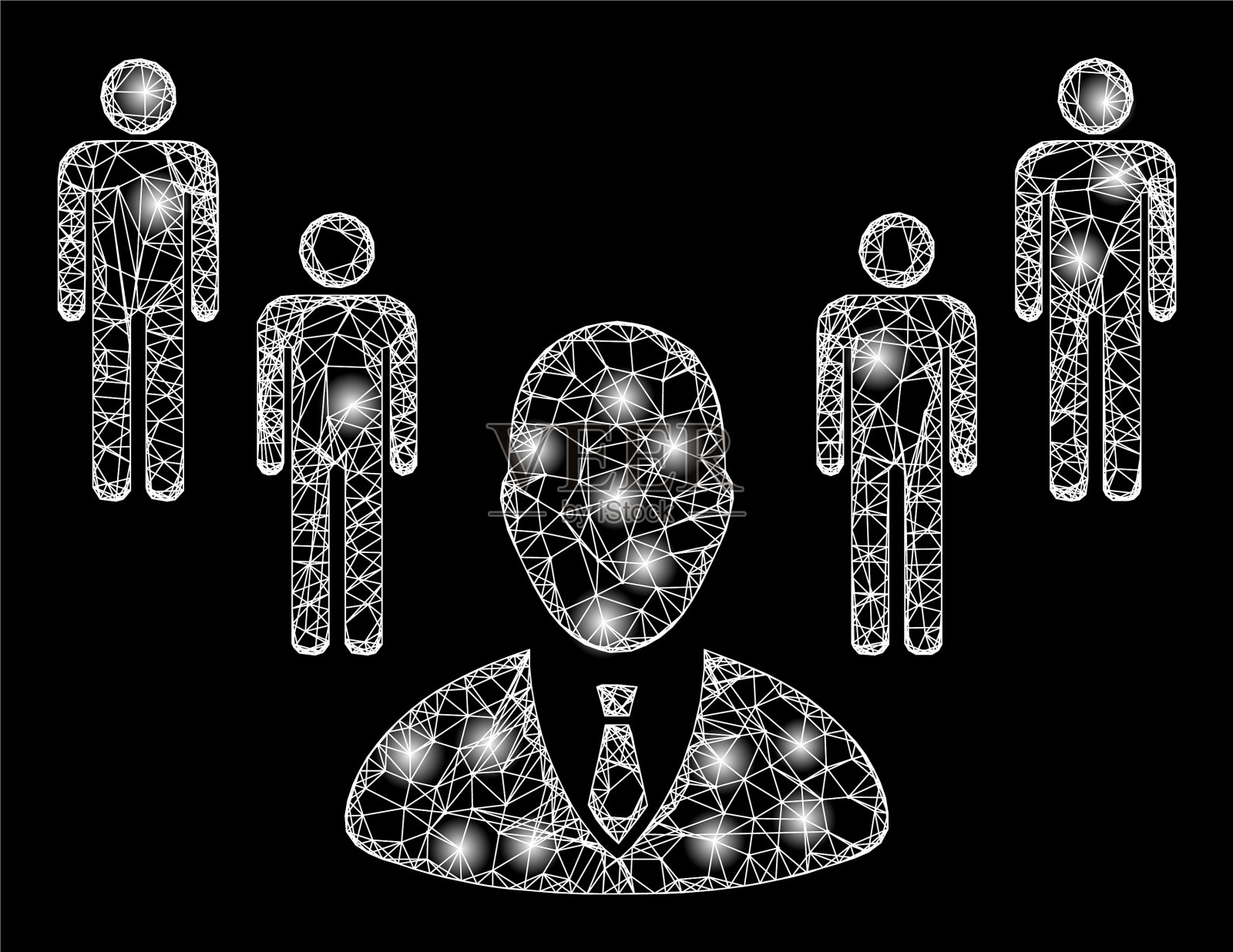 明亮的网孔组老板有眩光斑点插画图片素材