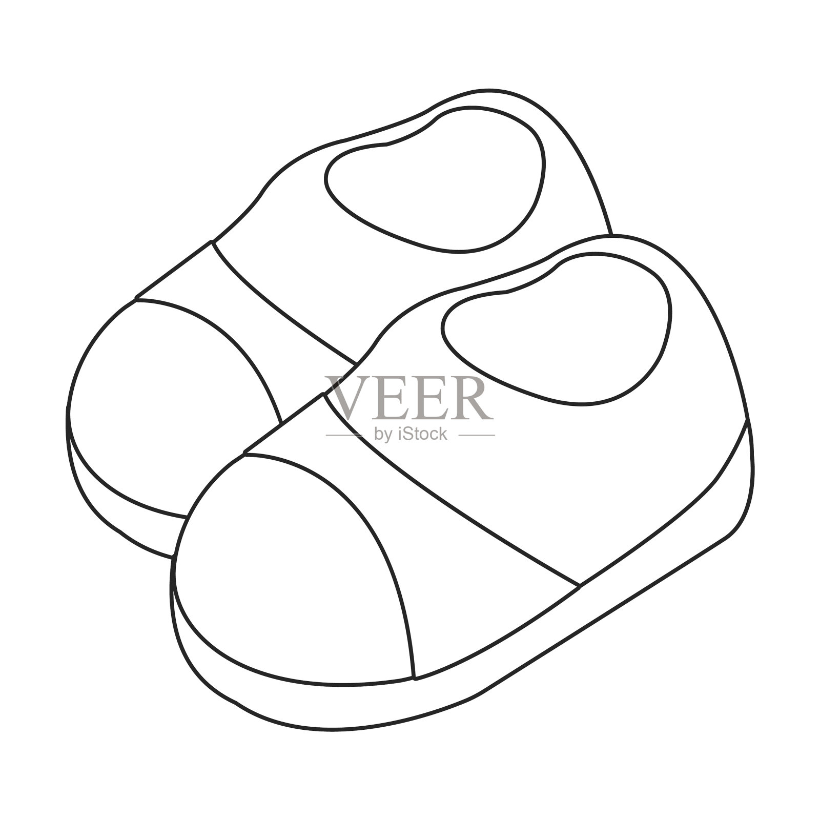 拖鞋图标轮廓图标孤立设计元素图片