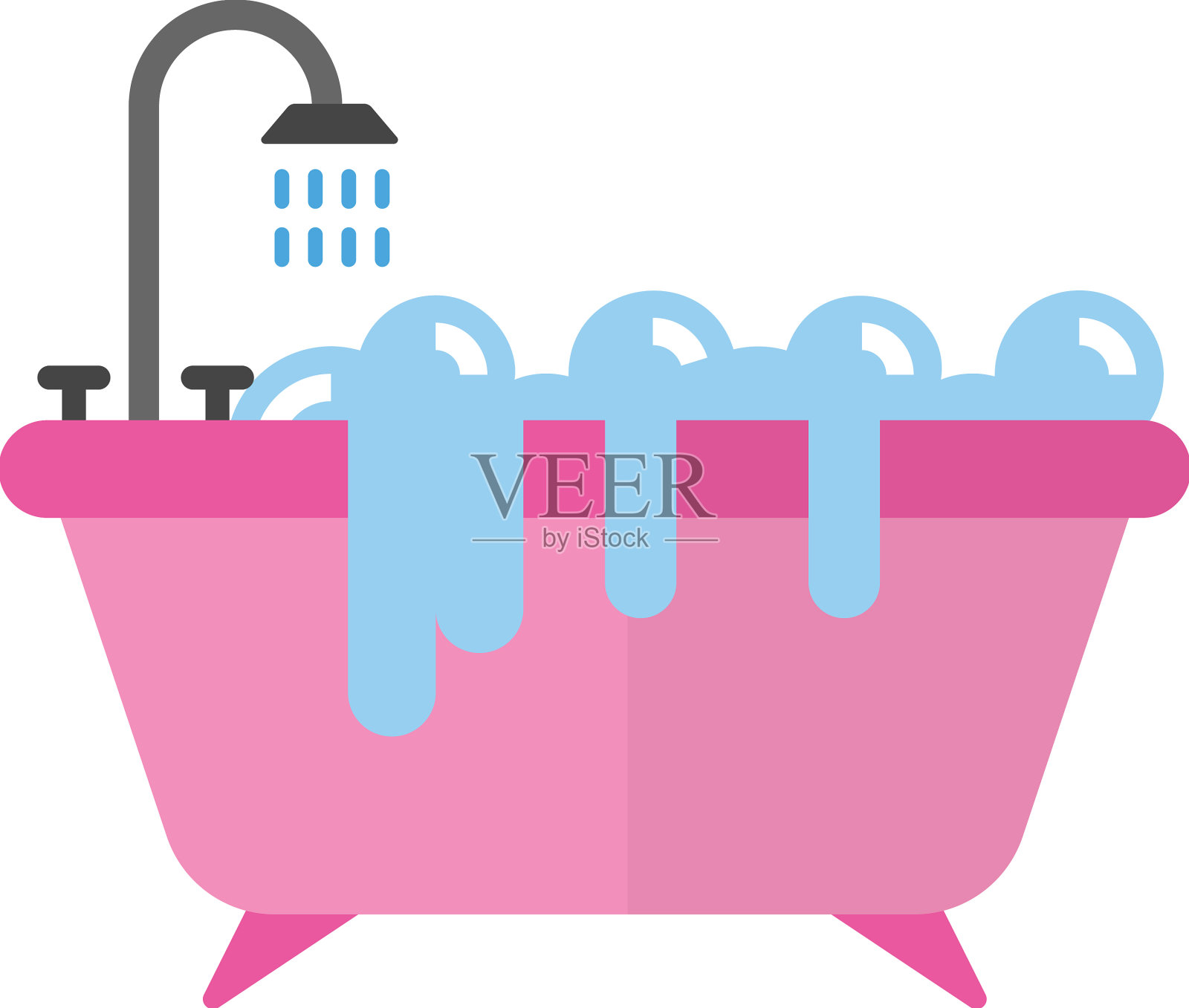 浴室的浴缸设计元素图片