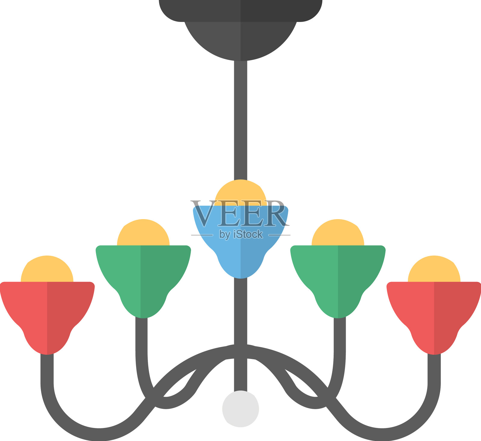 吊灯设计元素图片