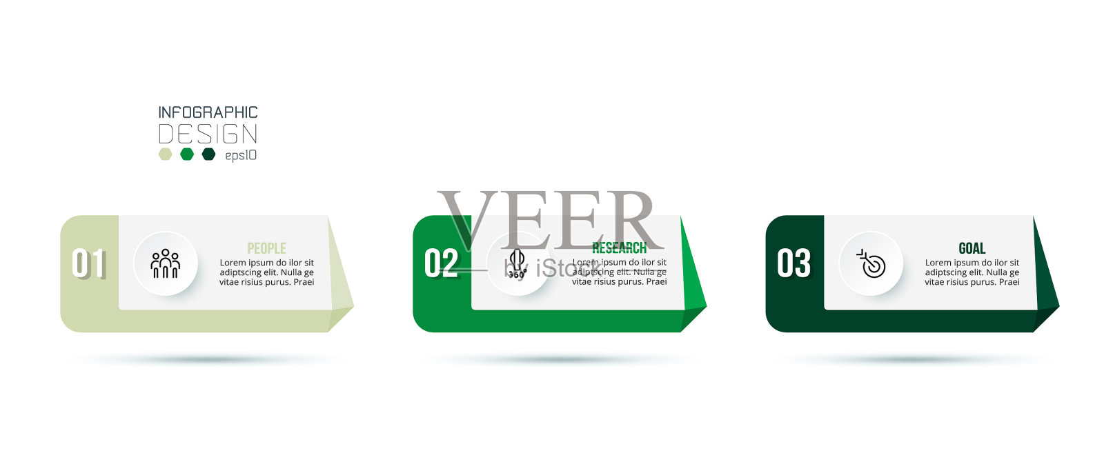 业务信息图模板与步骤或选项插画图片素材