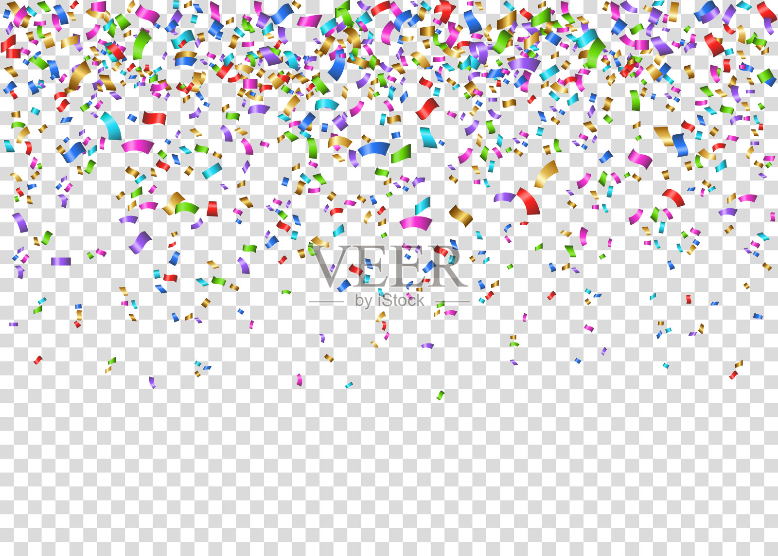 闪亮多彩的节日金箔孤立插画图片素材