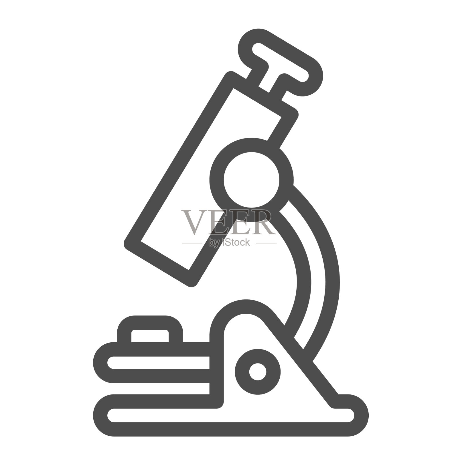 显微镜系放大镜线插画图片素材