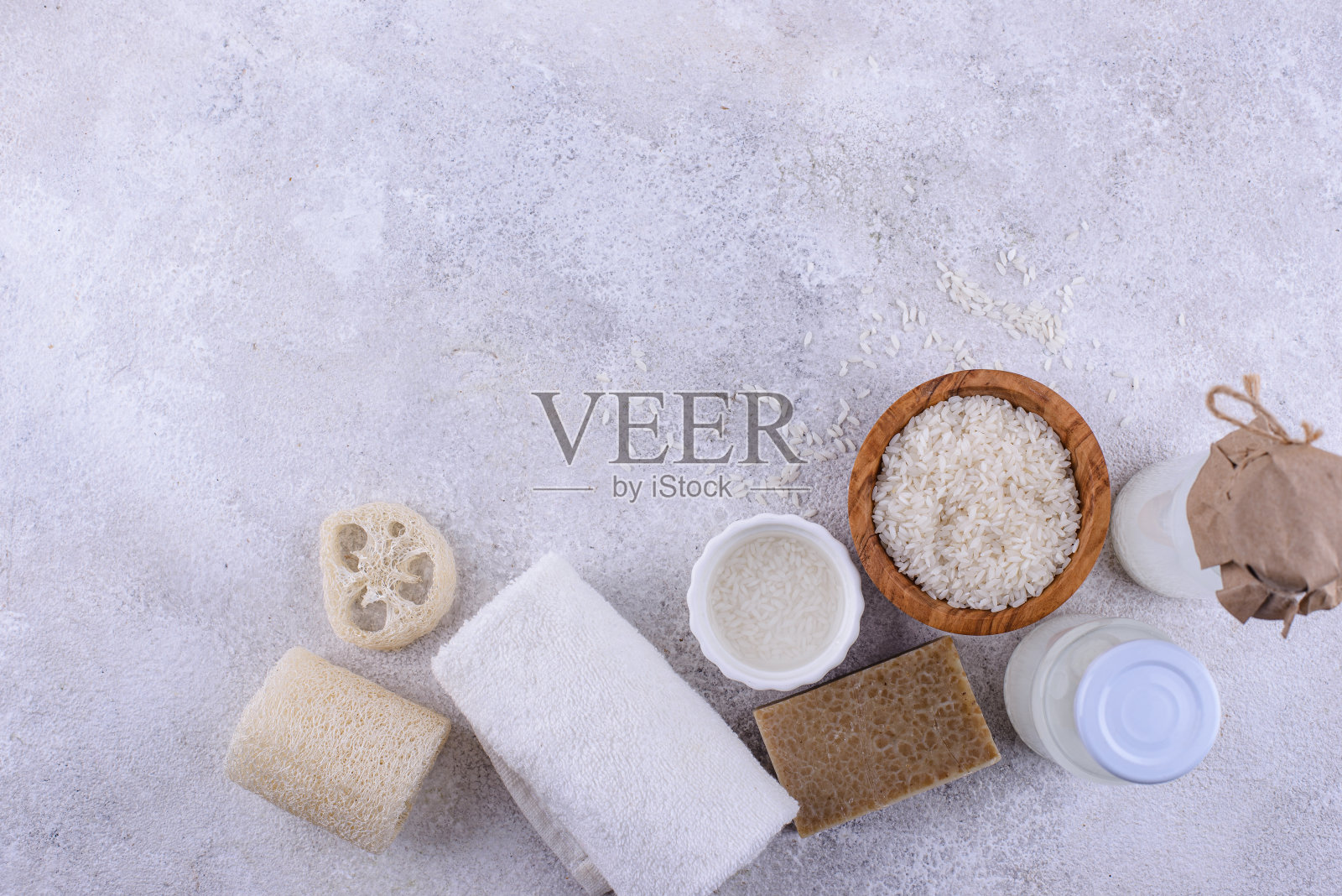 米汤。发酵美容化妆品照片摄影图片