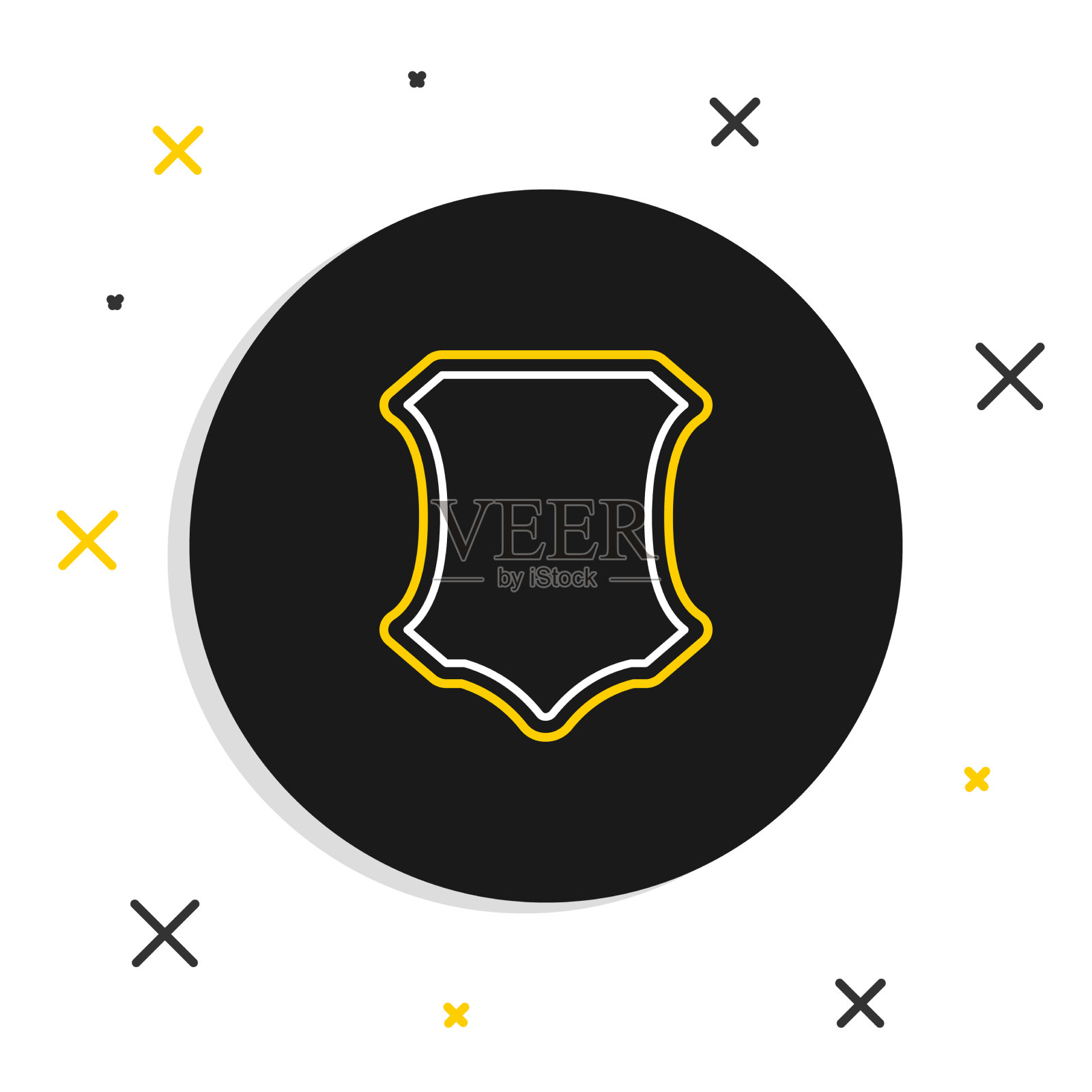 线皮革图标孤立在白色背景插画图片素材