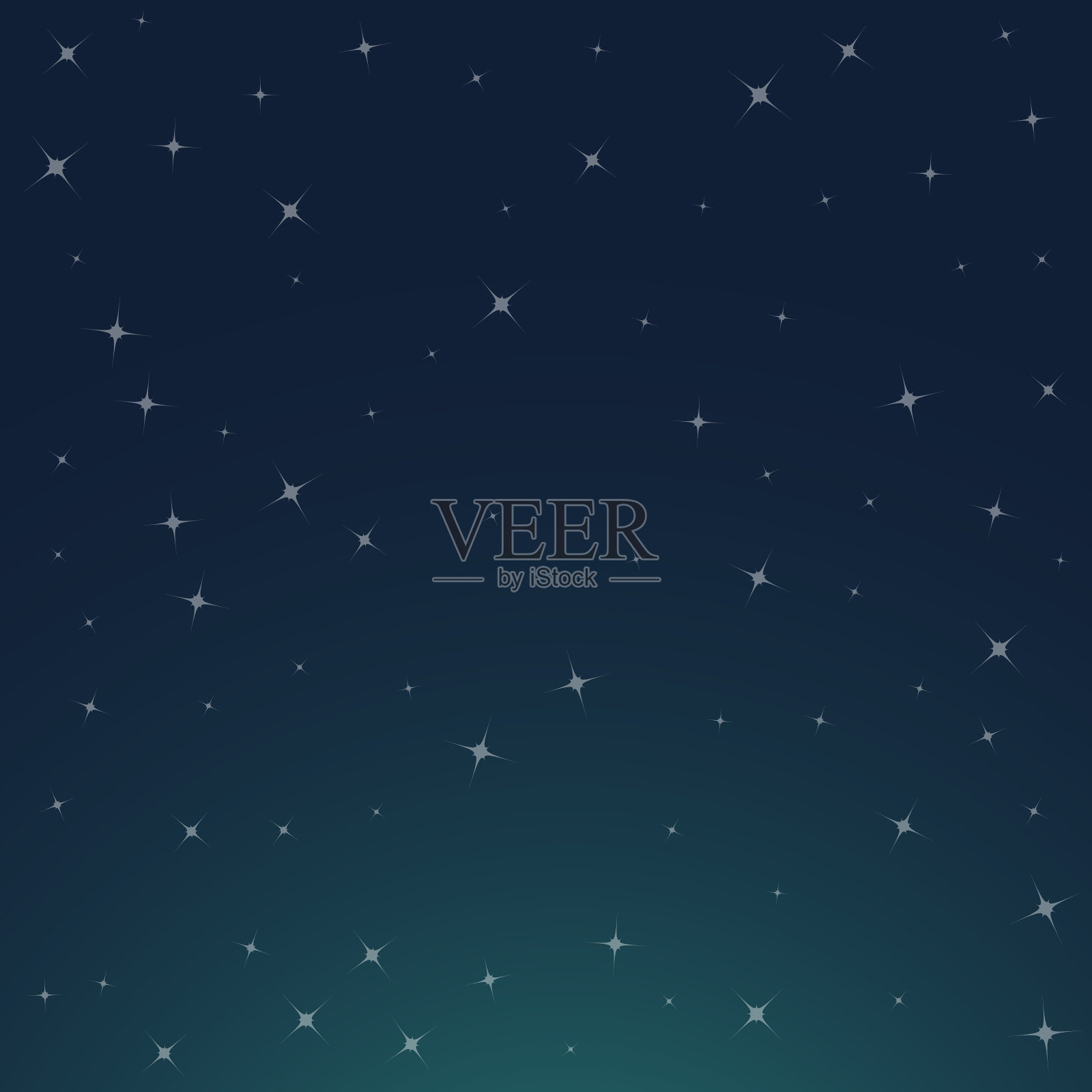 夜晚的星空插画图片素材