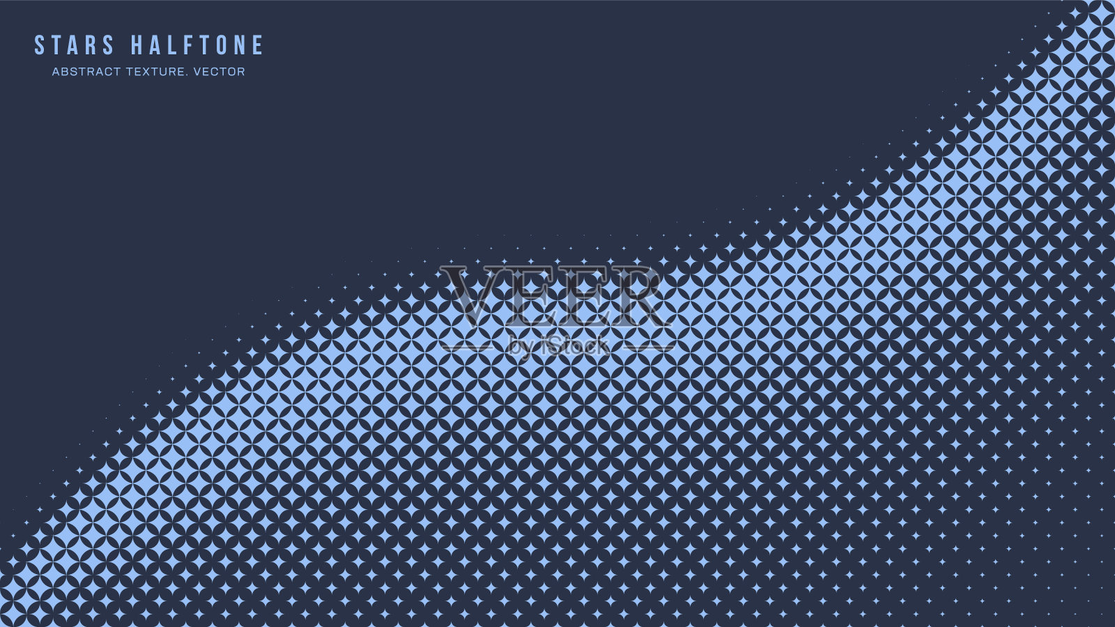 星形半色调几何图案矢量平滑曲率边界蓝色背景插画图片素材