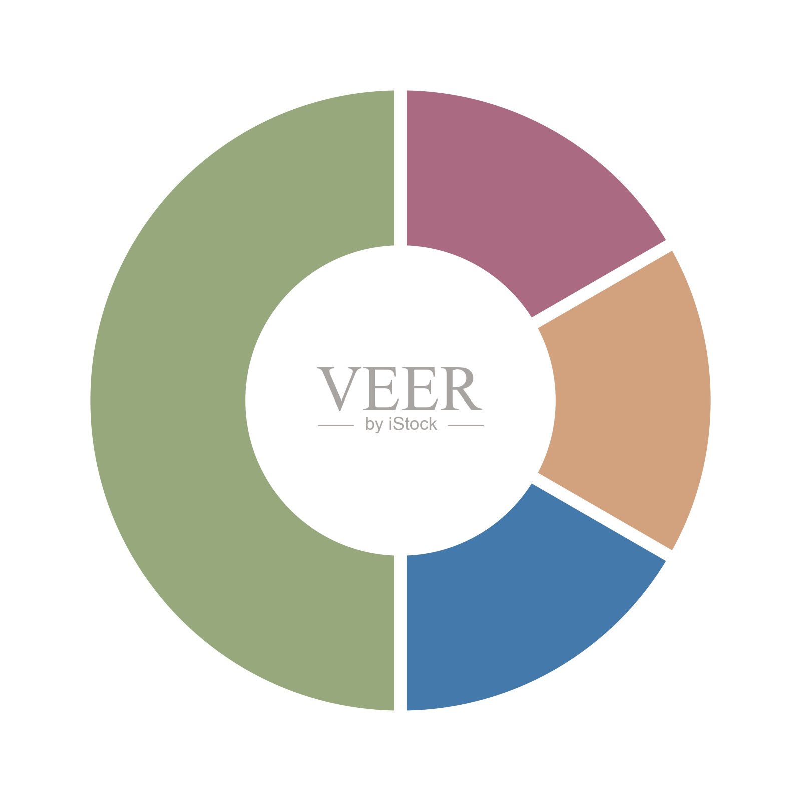 饼图矢量彩色圆图。插画图片素材