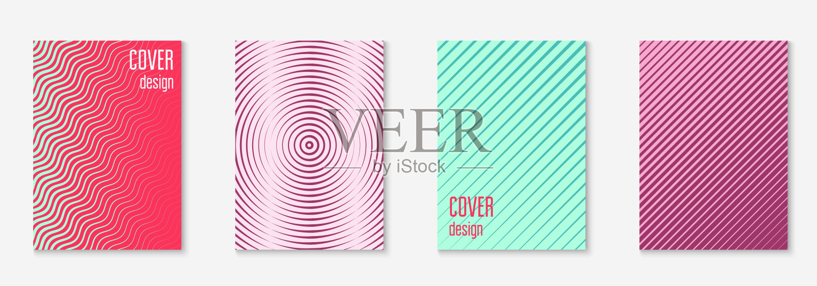 抽象形状覆盖和模板与线几何元素。插画图片素材