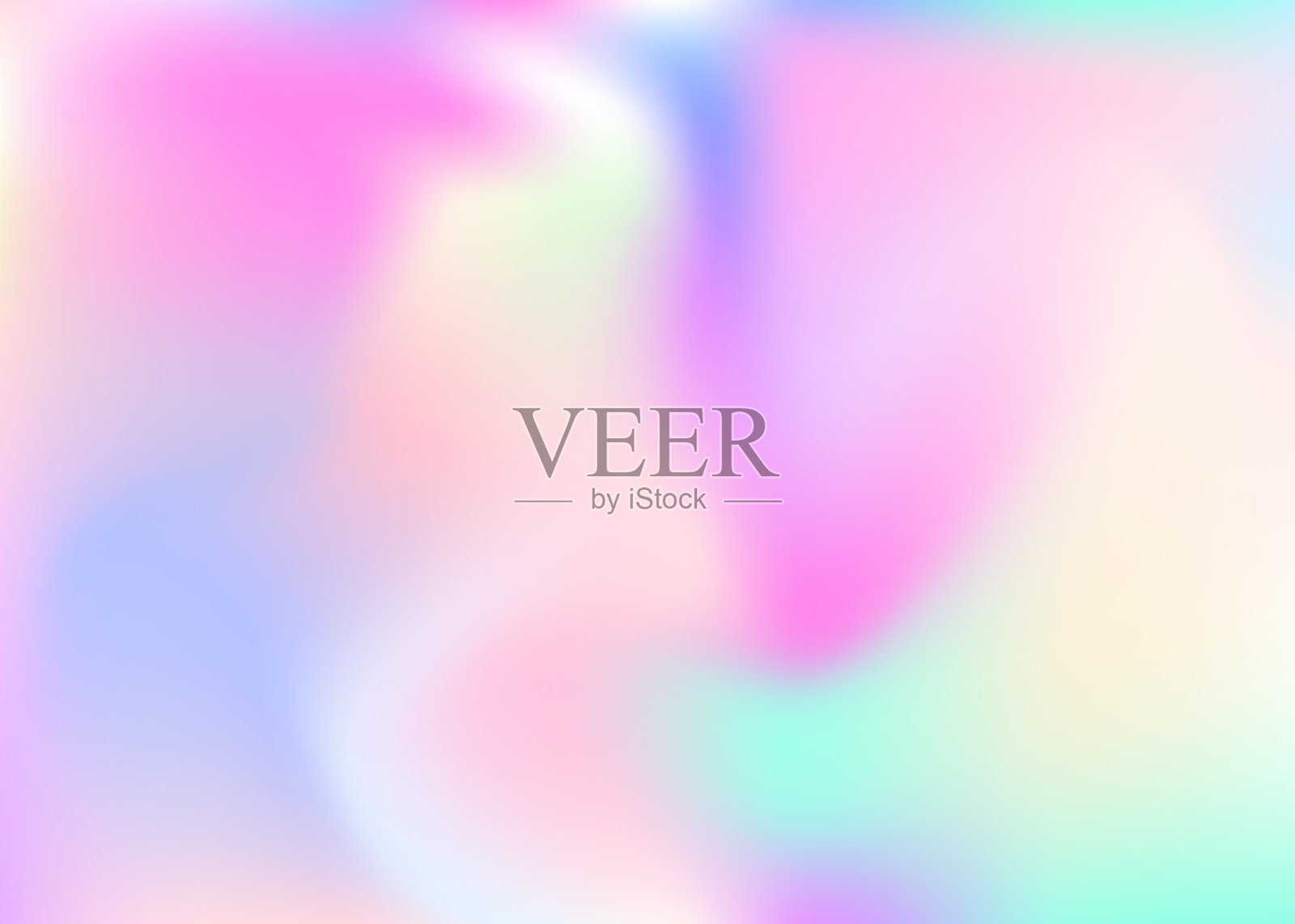 全息图纹理。彩虹色的梯度。光芒四射的背景。现代的传单。霓虹灯全息术手册。闪亮的海报。图形流体。粉红柔软的梯度。蓝色的全息图的纹理插画图片素材