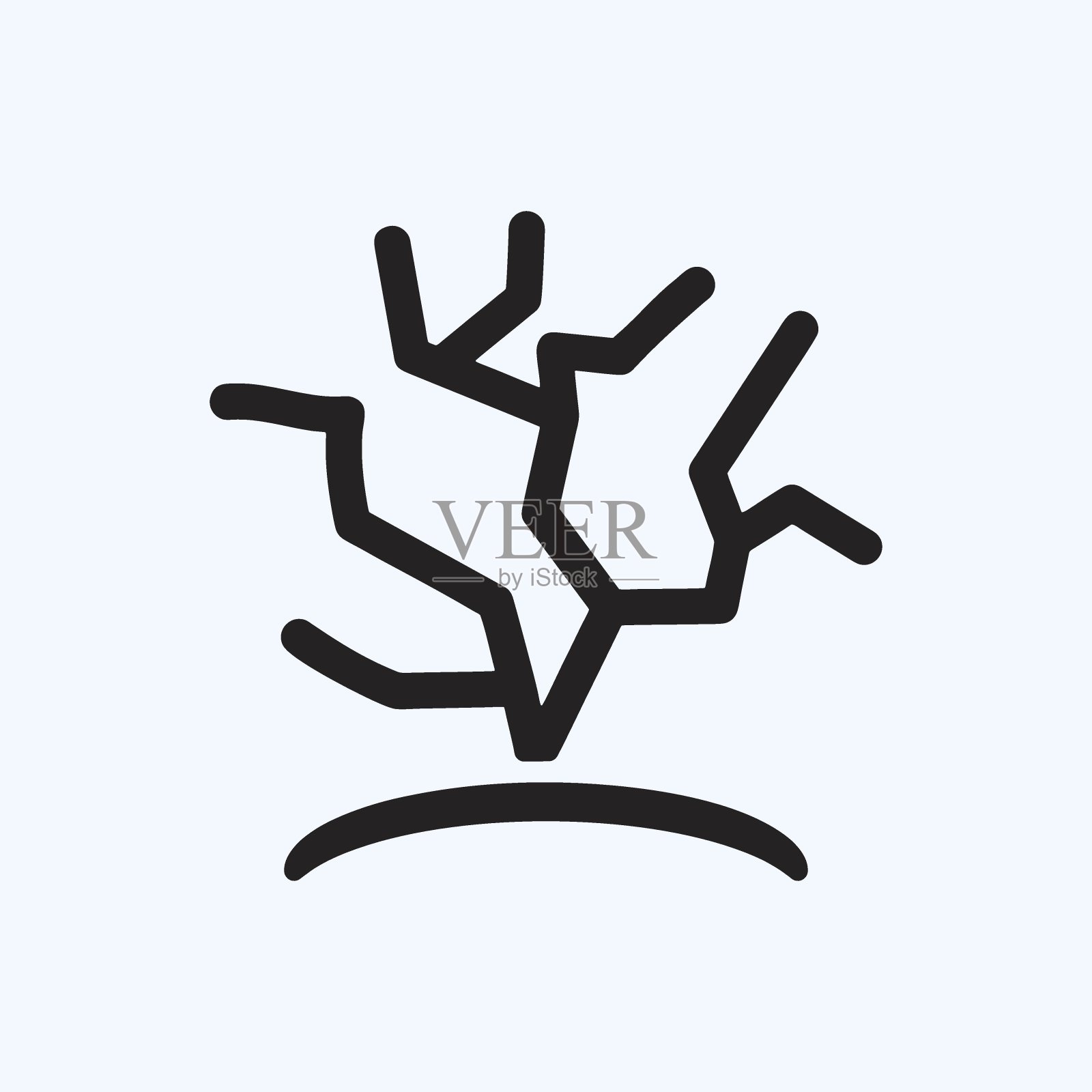 图标的珊瑚礁。适合教育符号。字形风格。简单的设计可编辑。设计模板向量。简单的说明插画图片素材