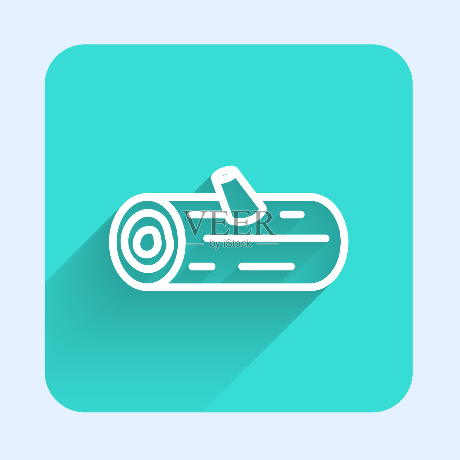 圆木图标用白线隔开插画图片素材