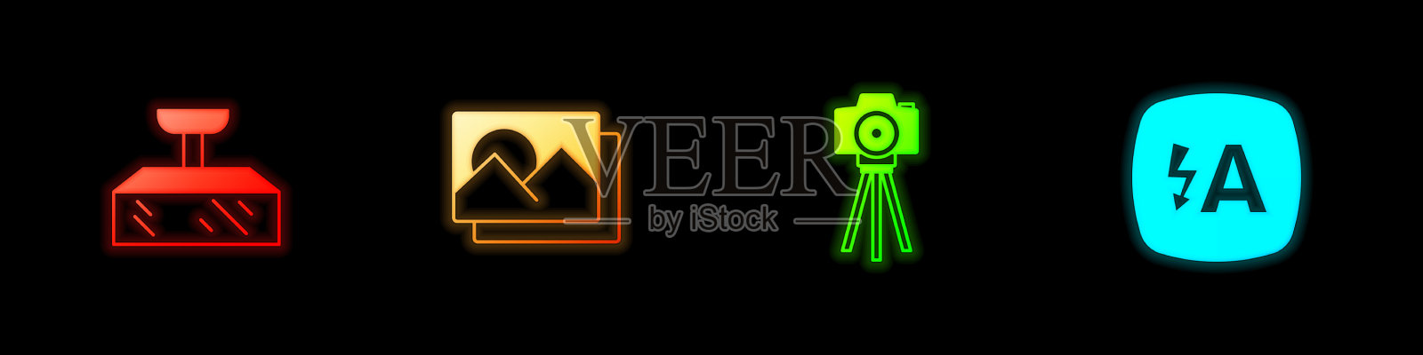 可设置柔光相框相机和自动相机图标素材