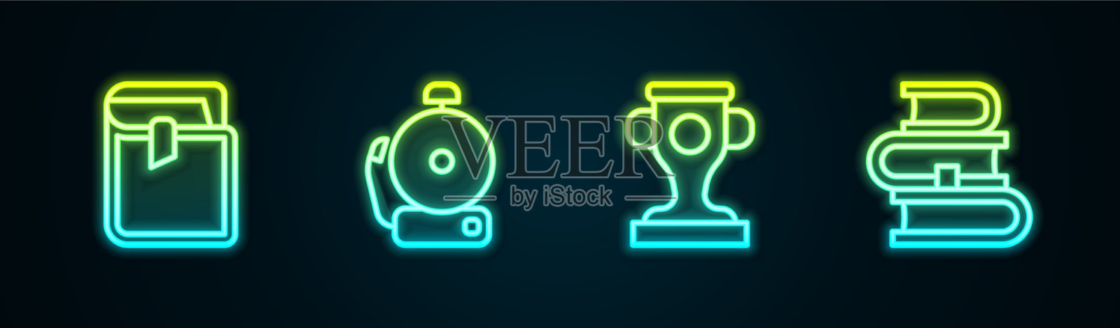 设置行书响铃铃奖杯和图标素材