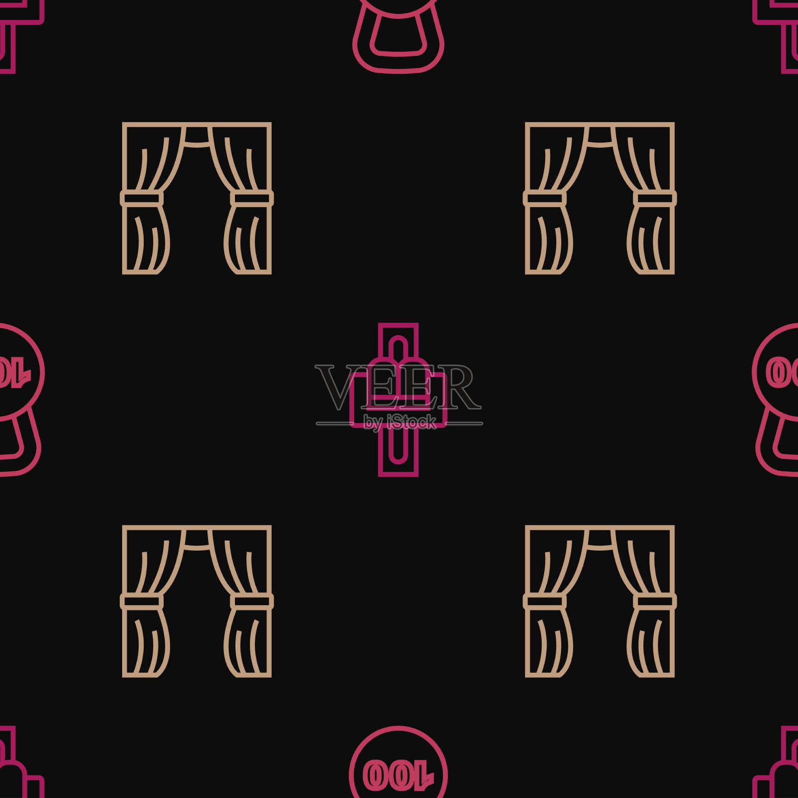 集线重马戏幕升起而来图标素材