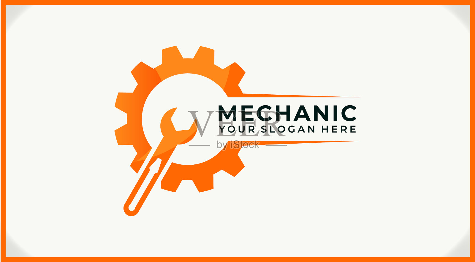 螺丝刀扳手和齿轮标志设计插画图片素材