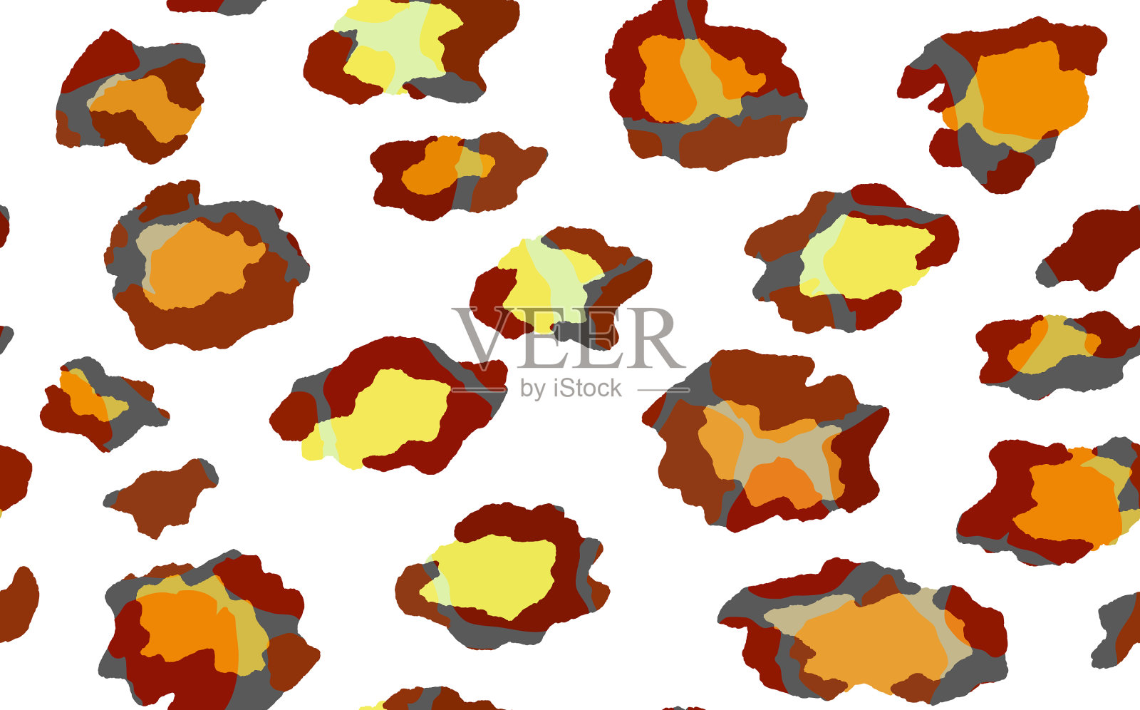 抽象现代豹纹无缝动物插画图片素材