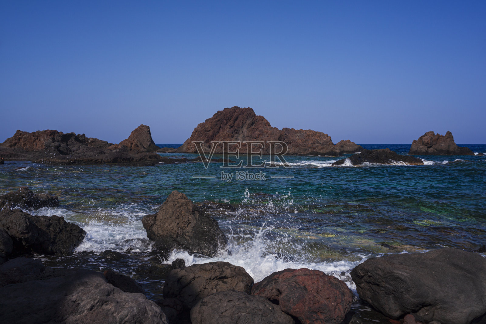 被称为法拉格里奥尼的利诺萨熔岩海滩照片摄影图片