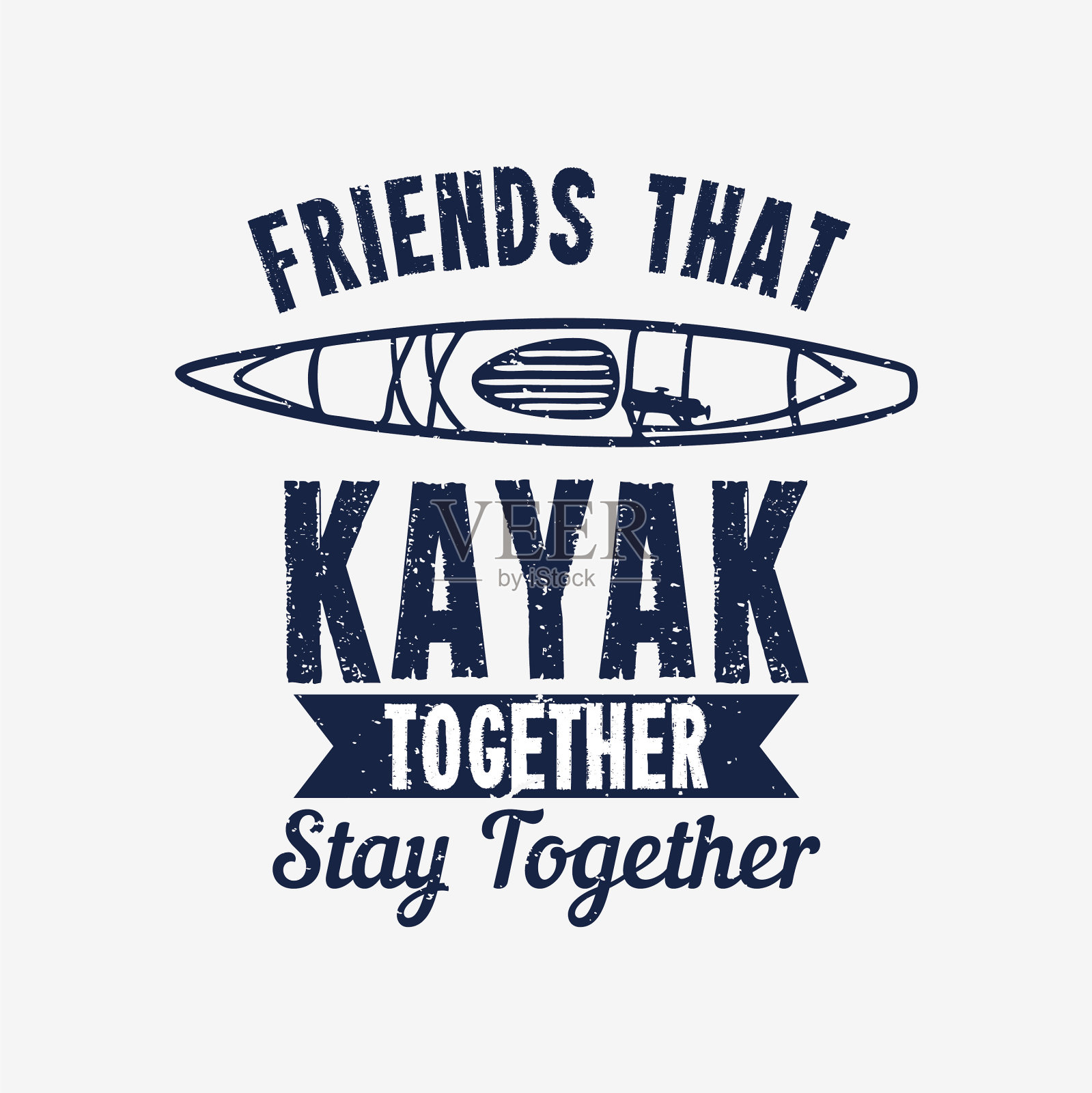 T恤设计的朋友那皮艇一起留下来插画图片素材