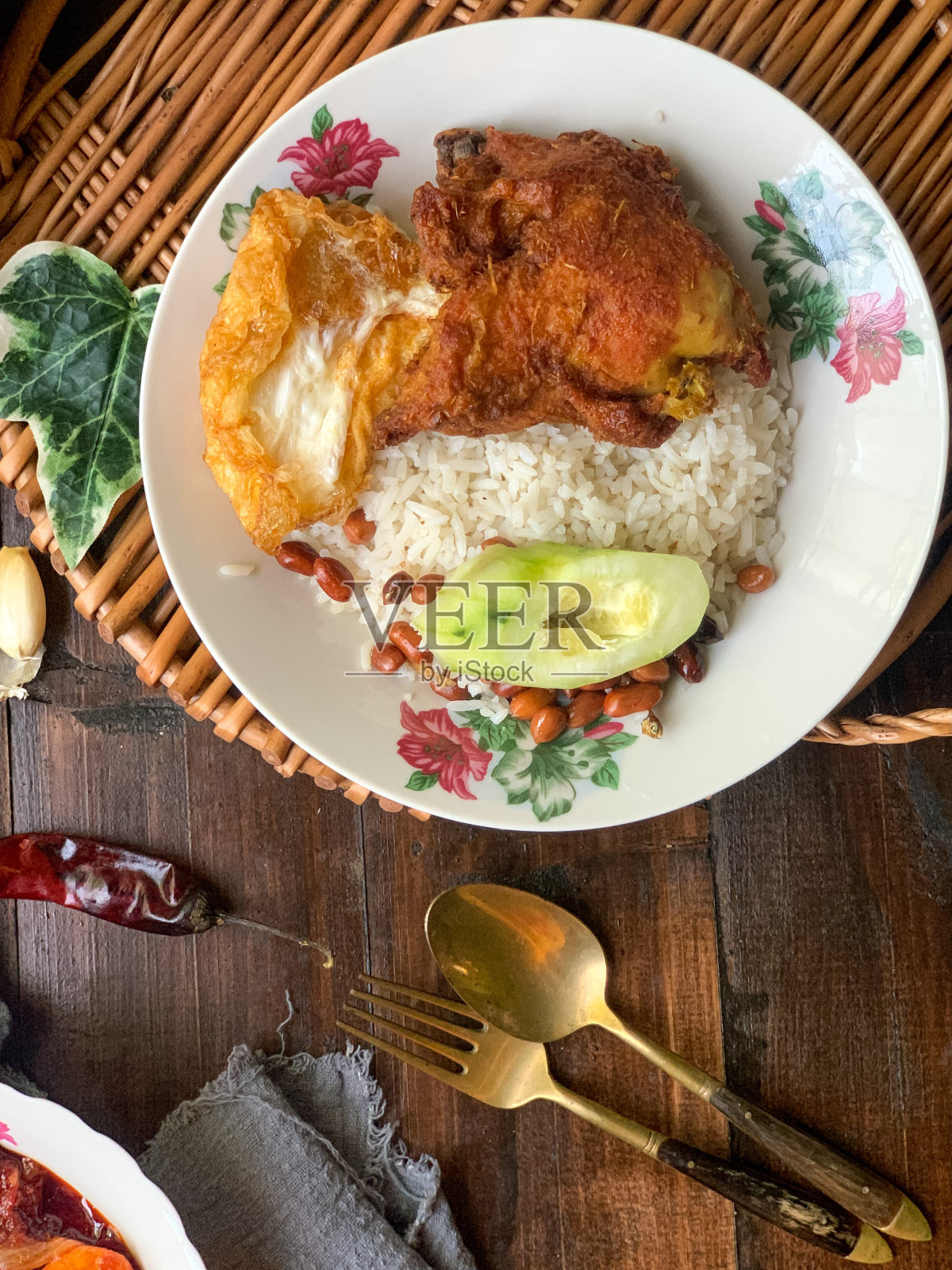 椰浆饭照片摄影图片