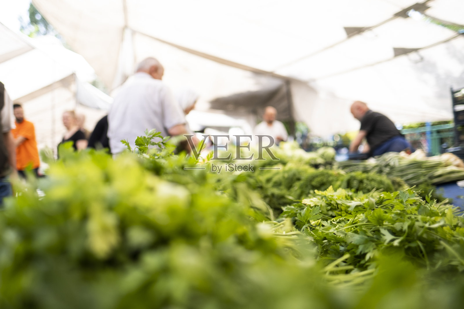 市集里的新鲜青菜照片摄影图片