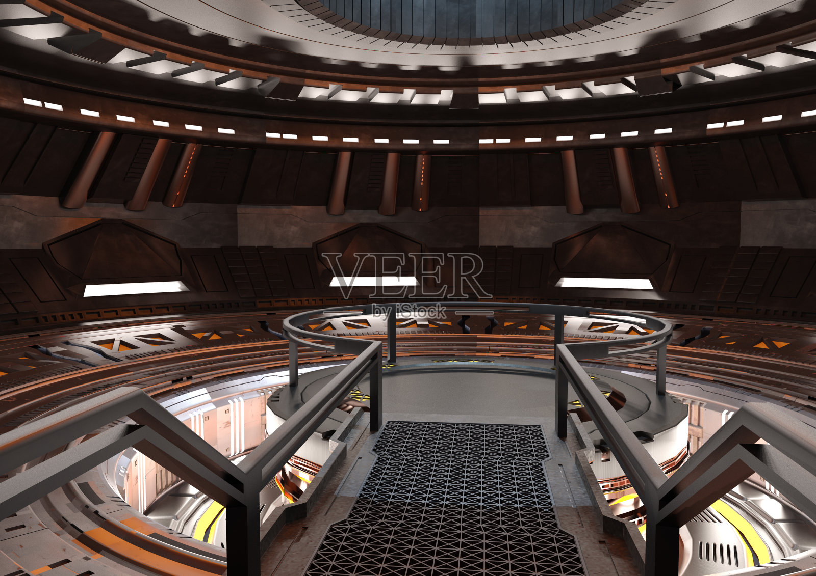 3D渲染科幻讲台照片摄影图片