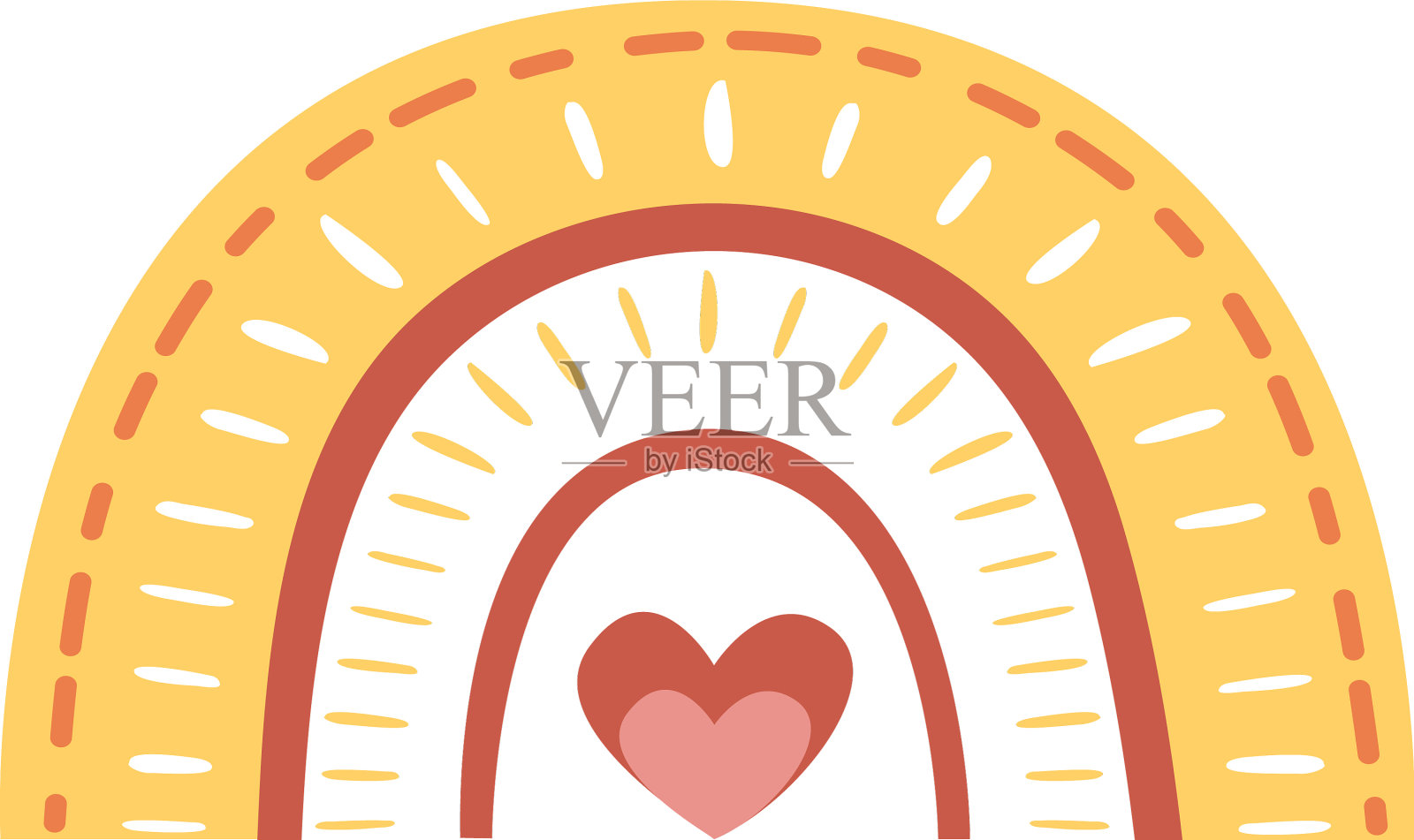 北欧彩虹，童心装饰设计元素图片