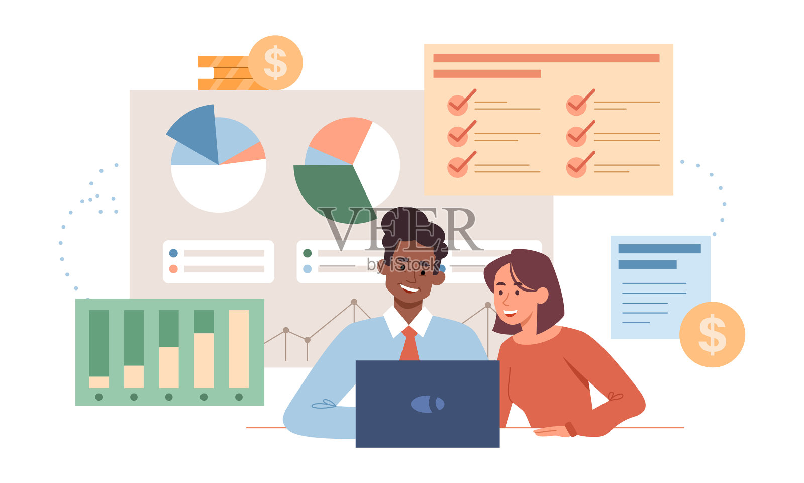 财务分析的概念设计元素图片