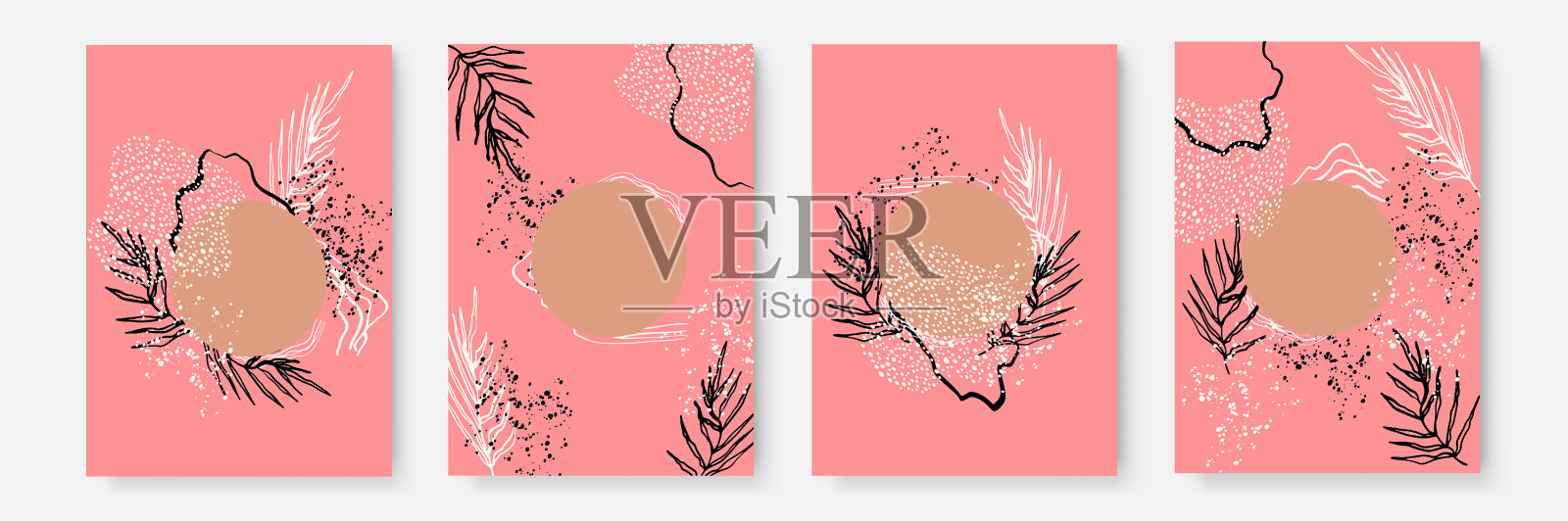 花卉背景设定抽象创意插画图片素材