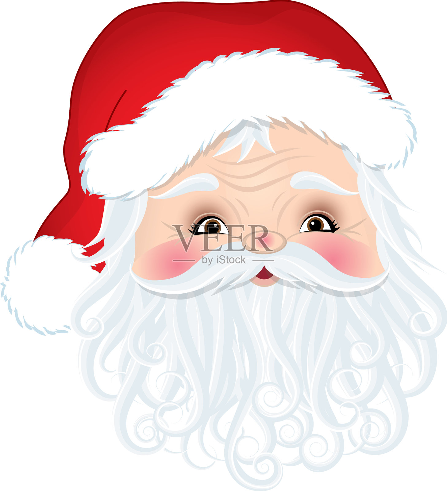 圣诞老人的脸设计元素图片