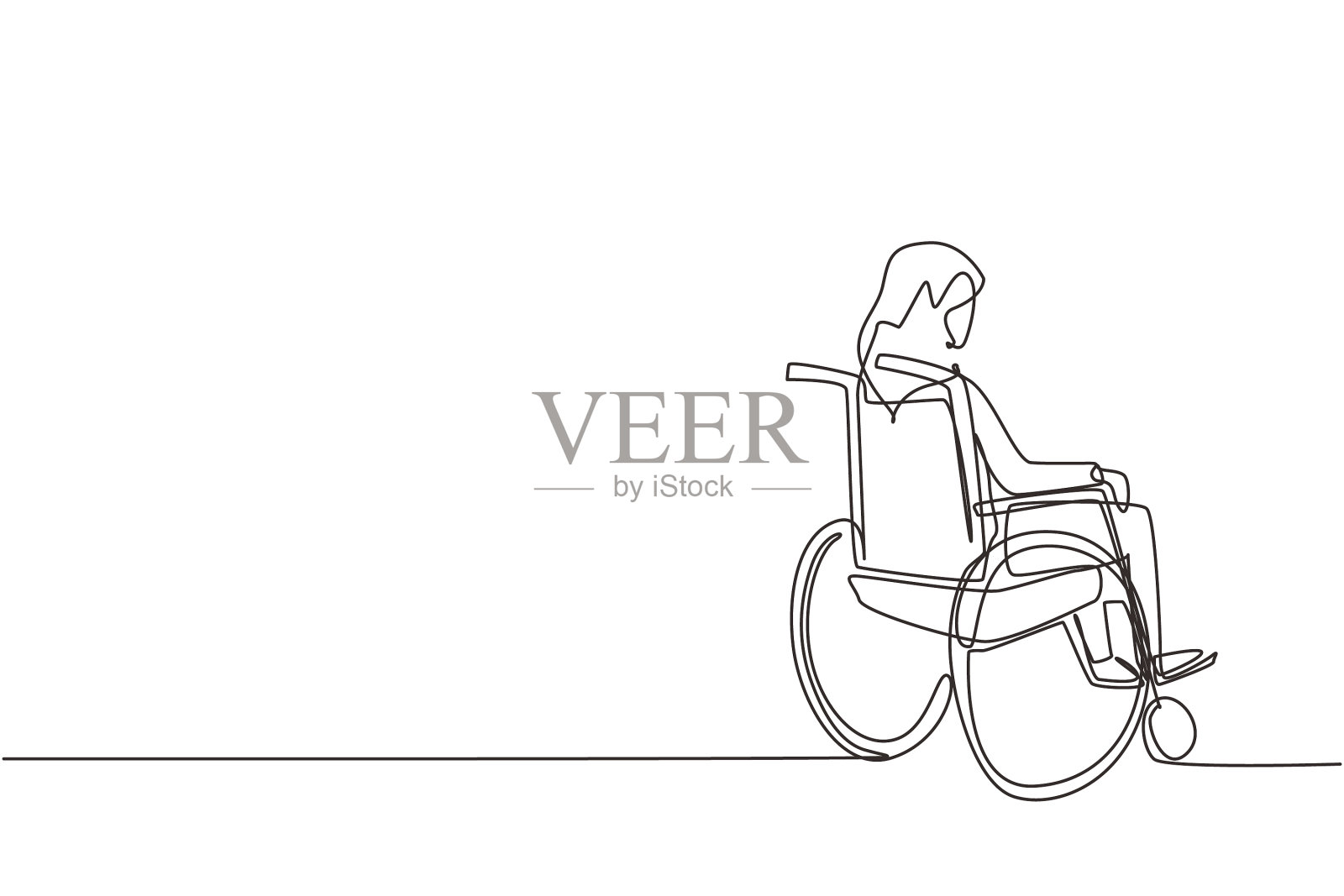 单行牵着背影的孤独老去设计元素图片