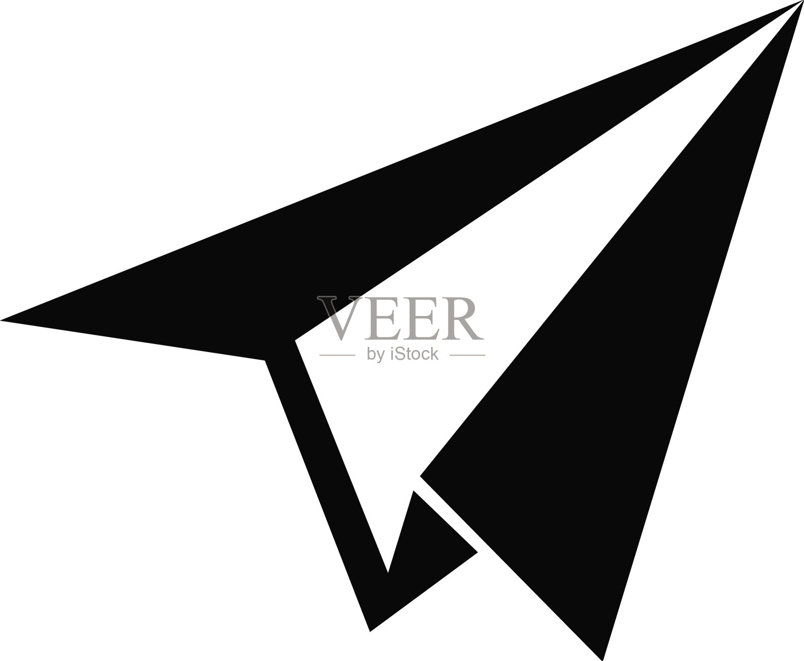 纸上黑色的平面图标孤立在白色上设计元素图片