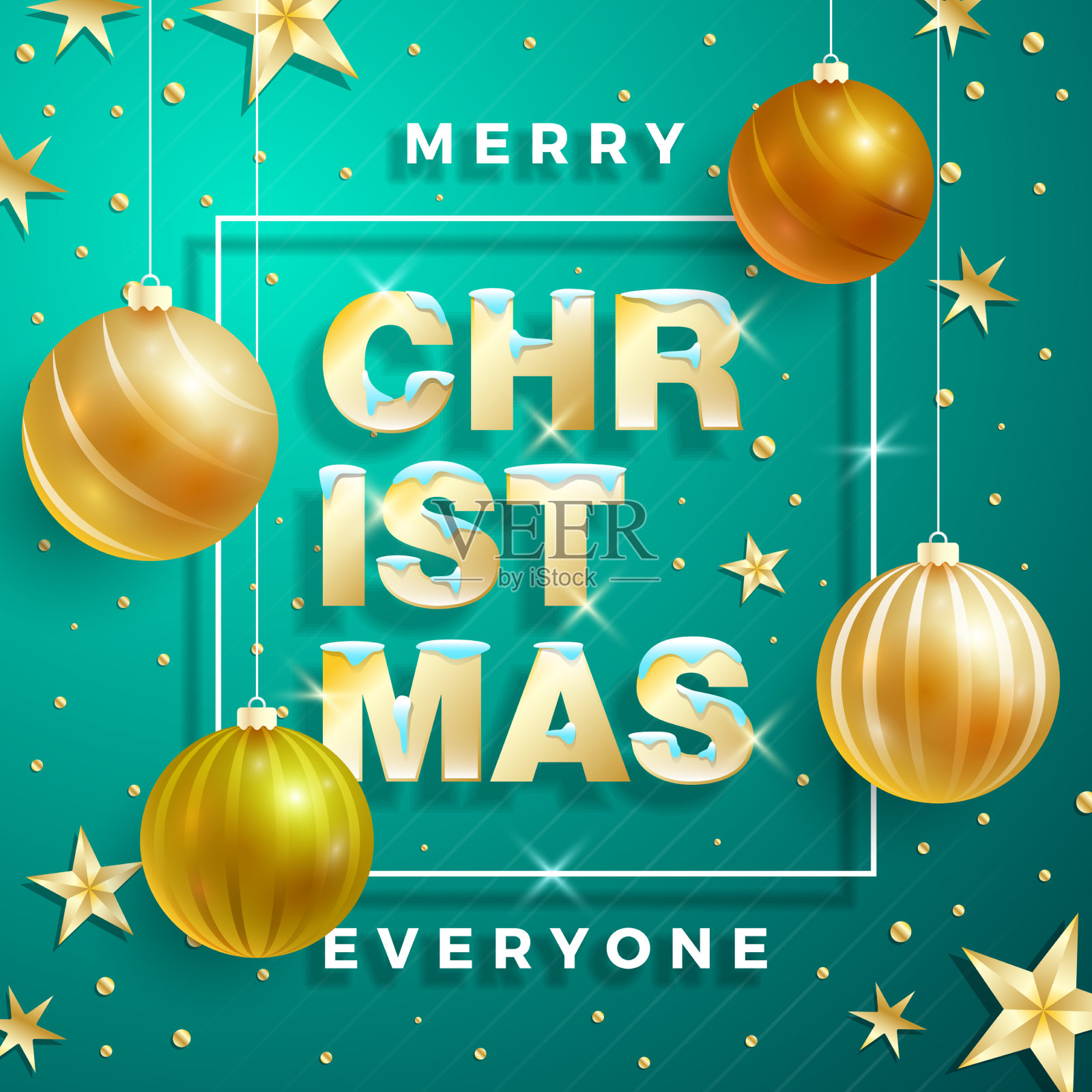 圣诞贺卡插画图片素材