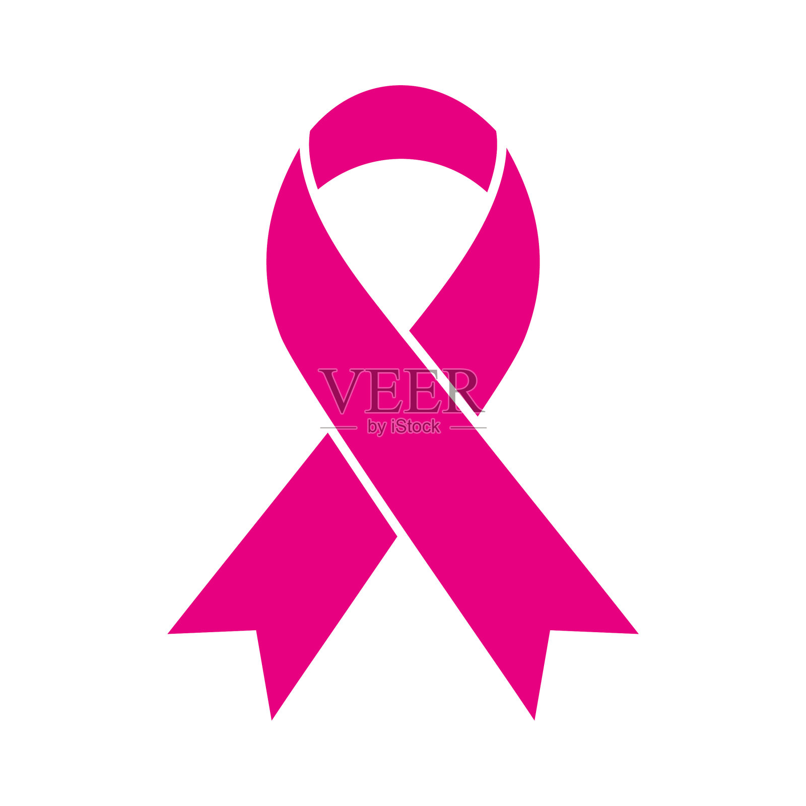 巨蟹座丝带图标在平面风格设计元素图片