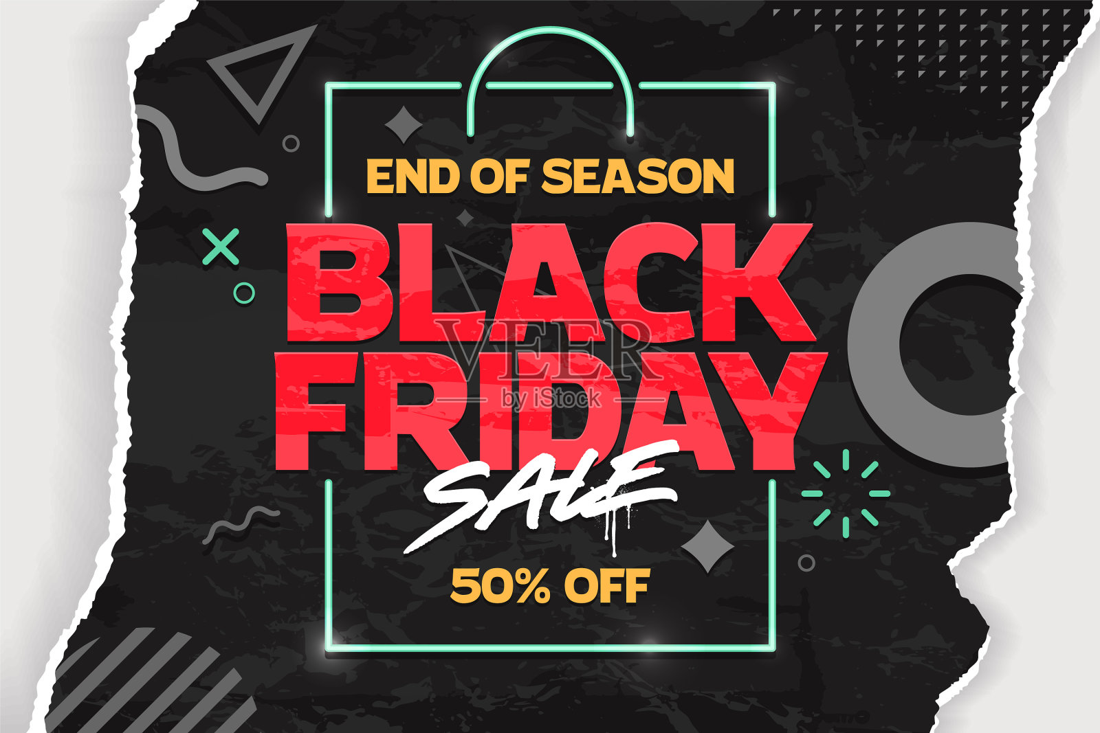黑色星期五促销横幅设计元素图片