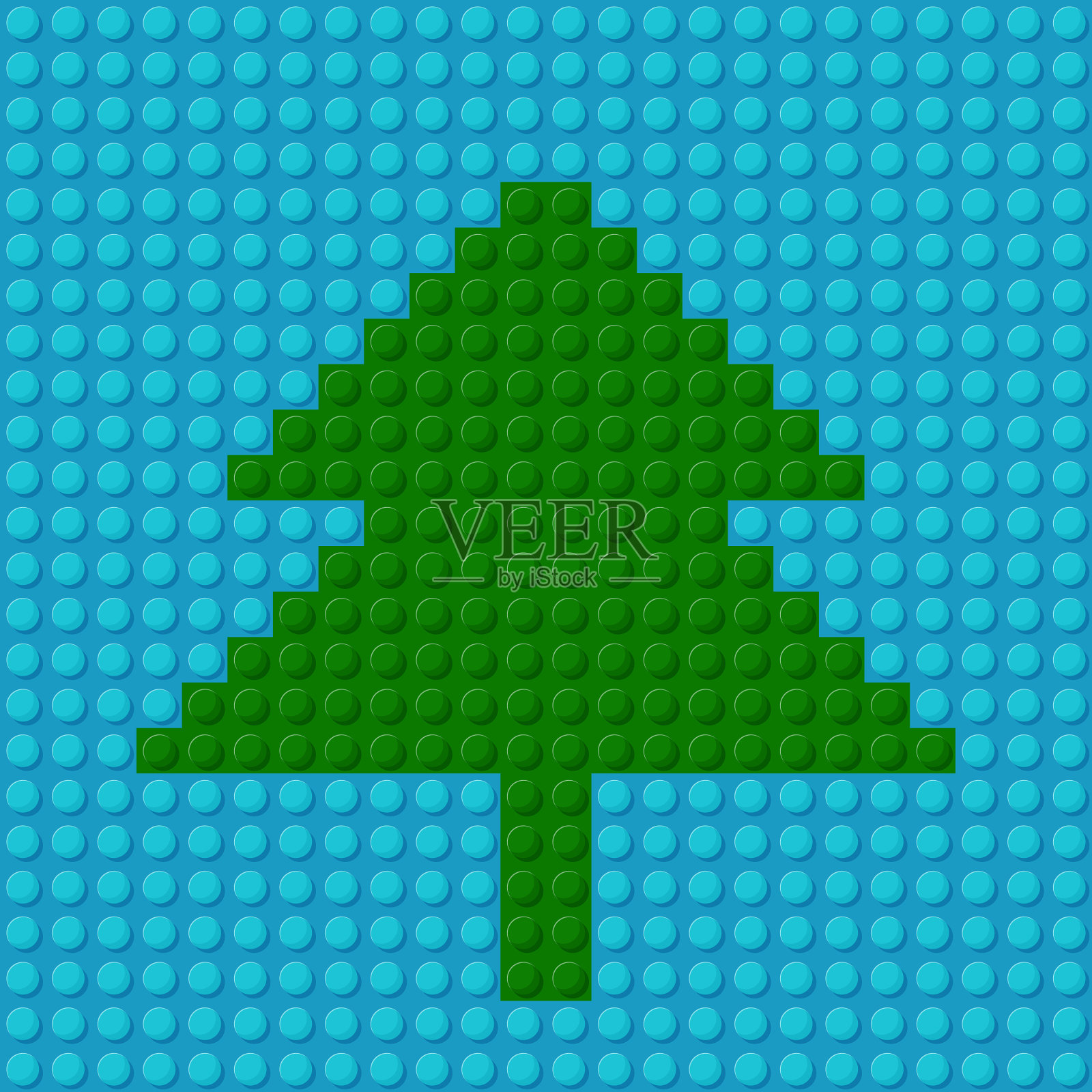 由塑料结构制成的圣诞树插画图片素材