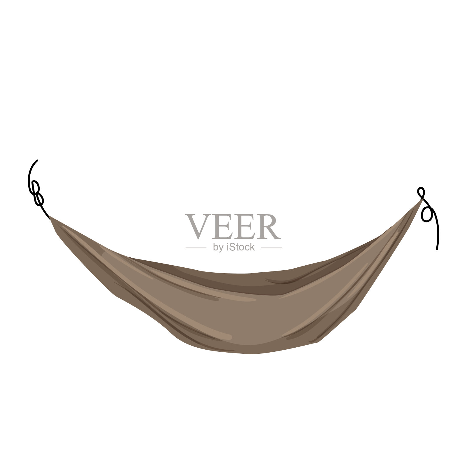 休息吊床放松颜色图标矢量插图插画图片素材