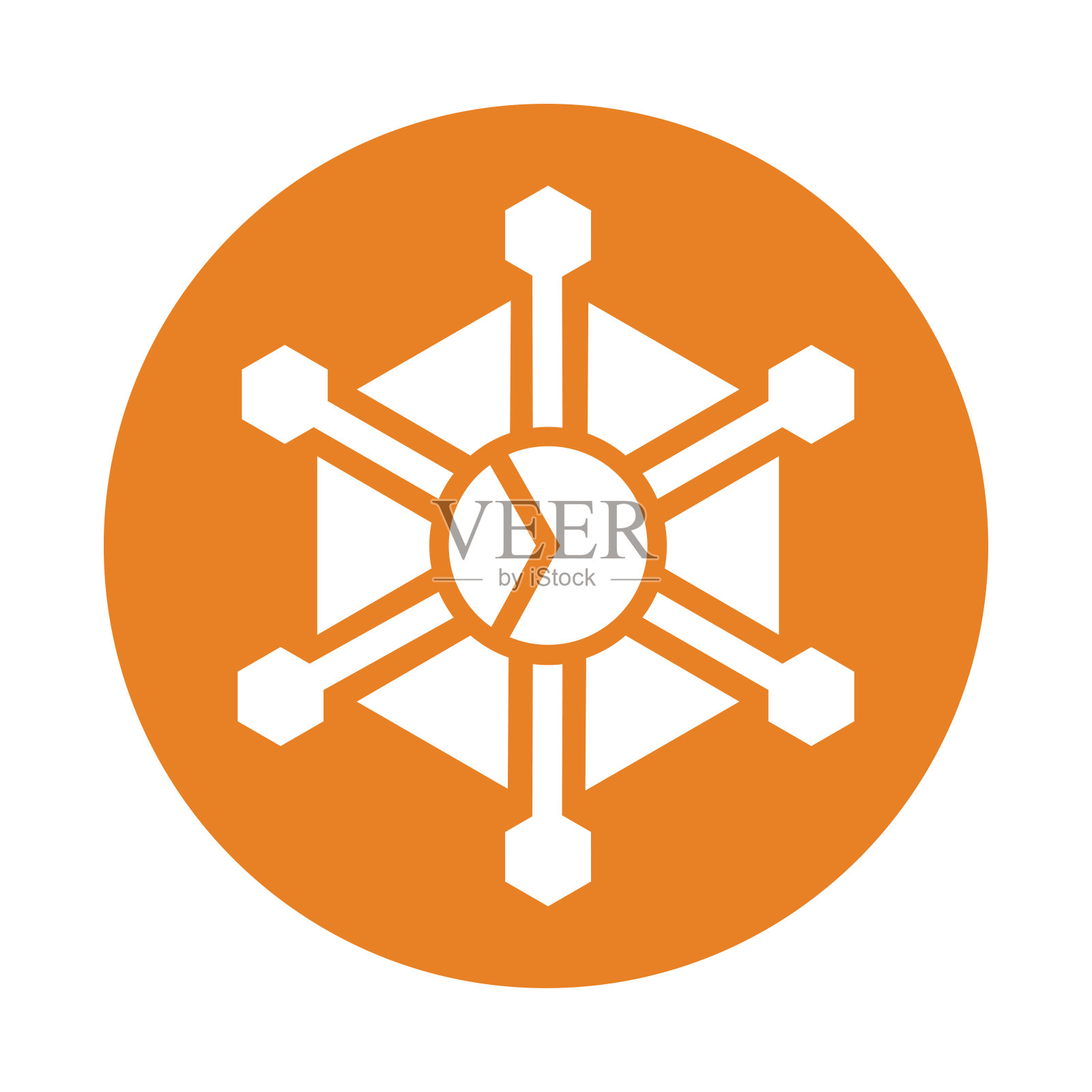 分析、报告、大数据图标。橙色向量EPS。插画图片素材