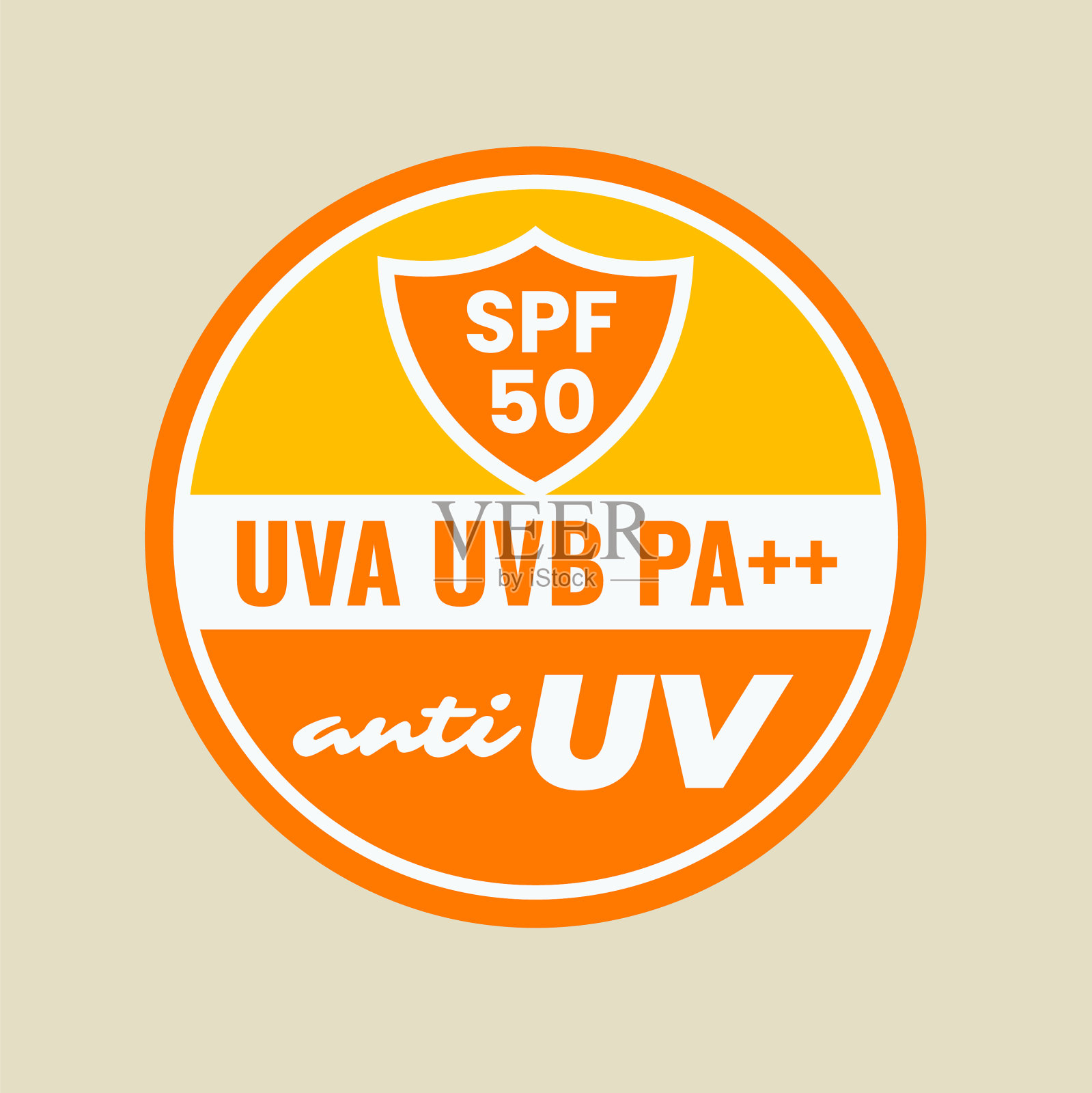 防晒uv牌插画图片素材