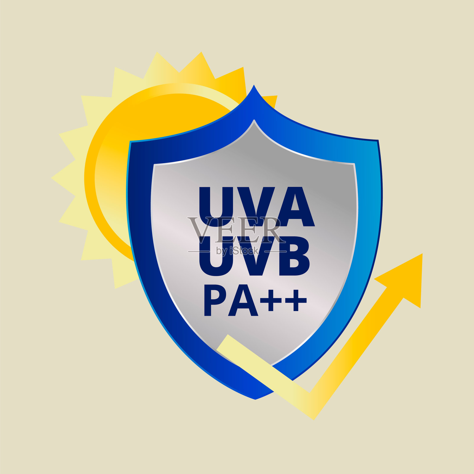 防晒uv牌插画图片素材