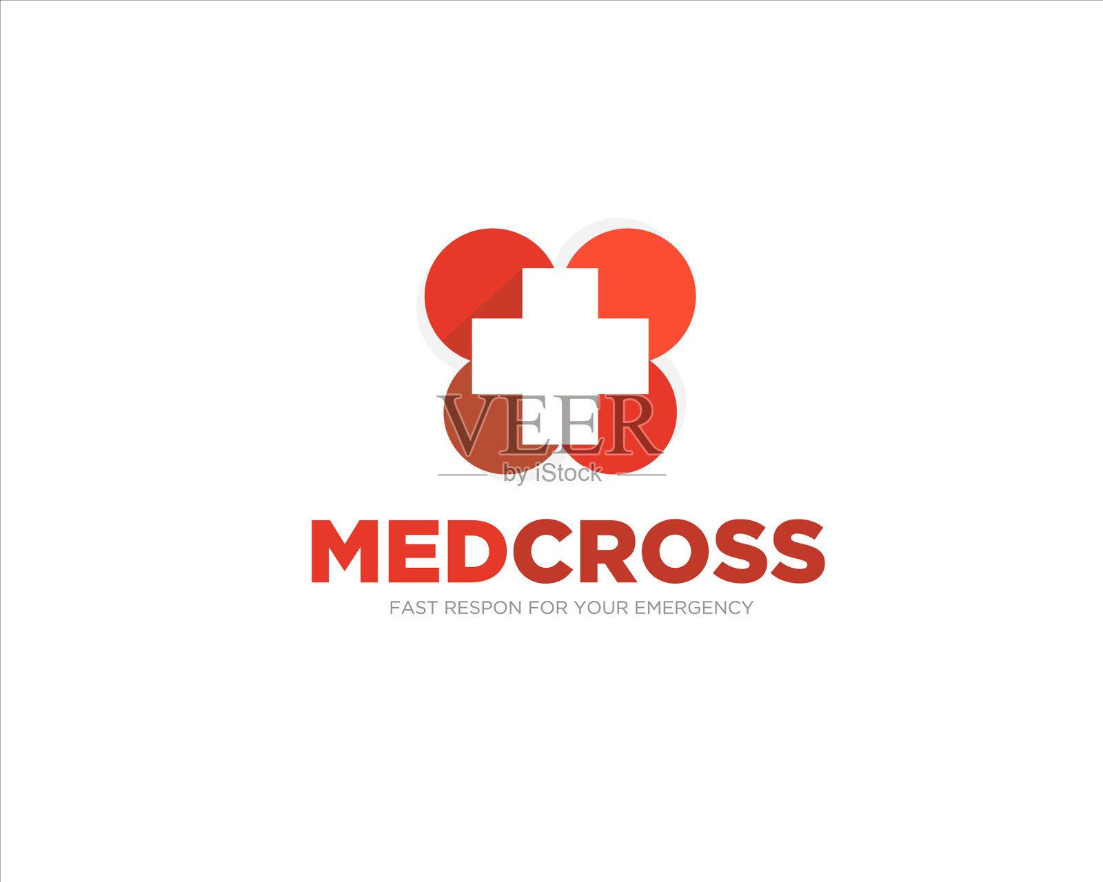 医疗十字标志设计简单的紧急情况插画图片素材