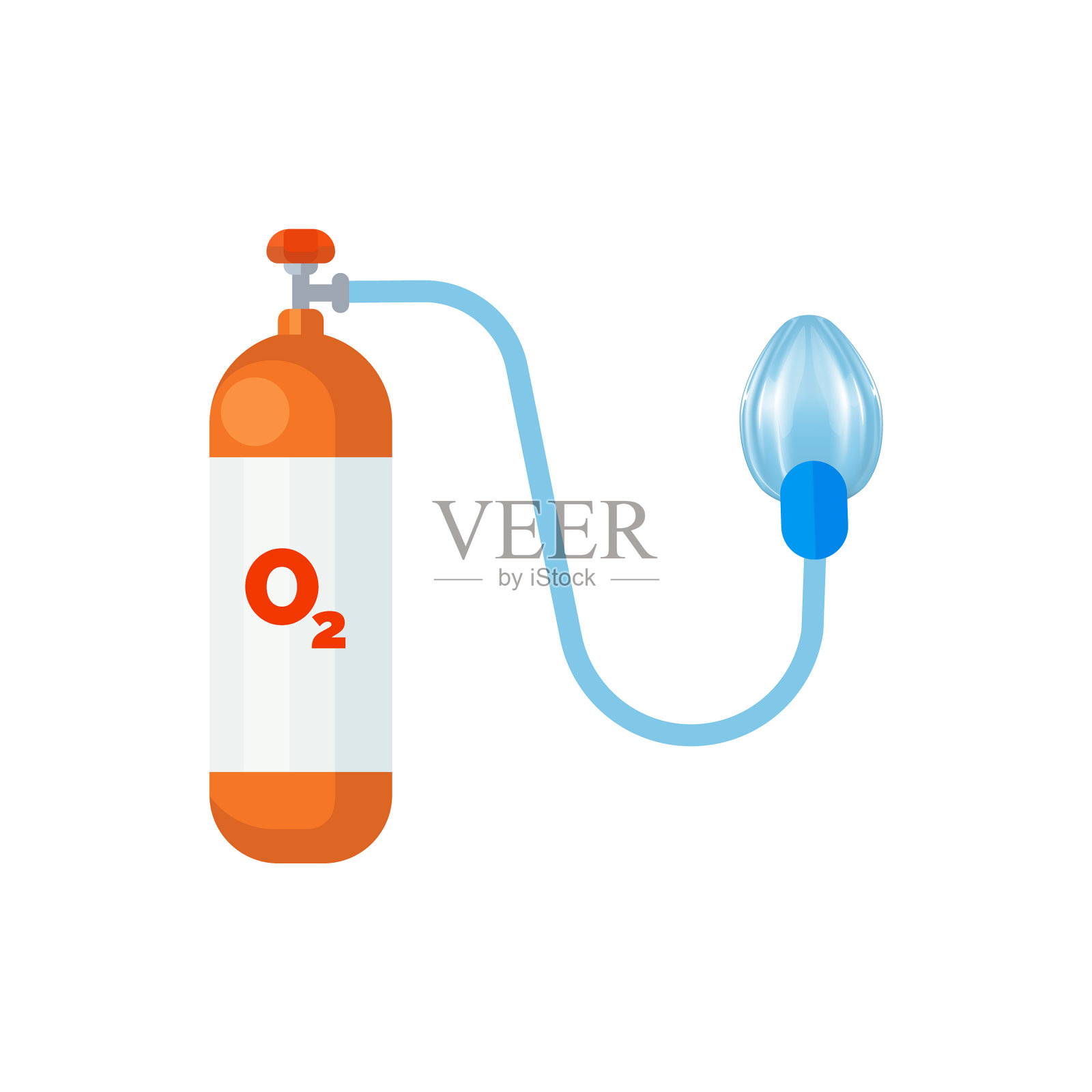 绿色医用氧气罐带设计元素图片